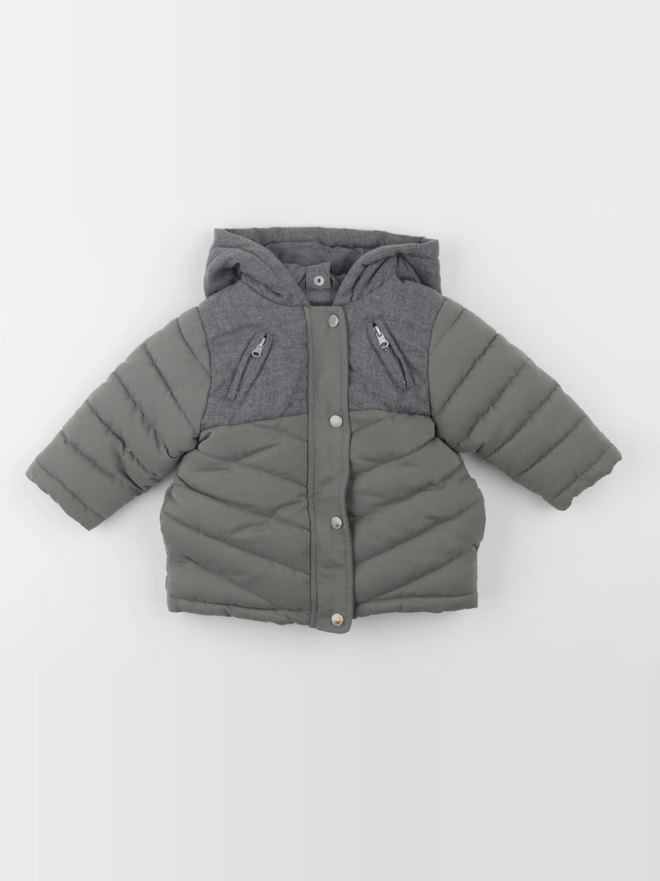 Vertbaudet - doudoune vert - 9 mois