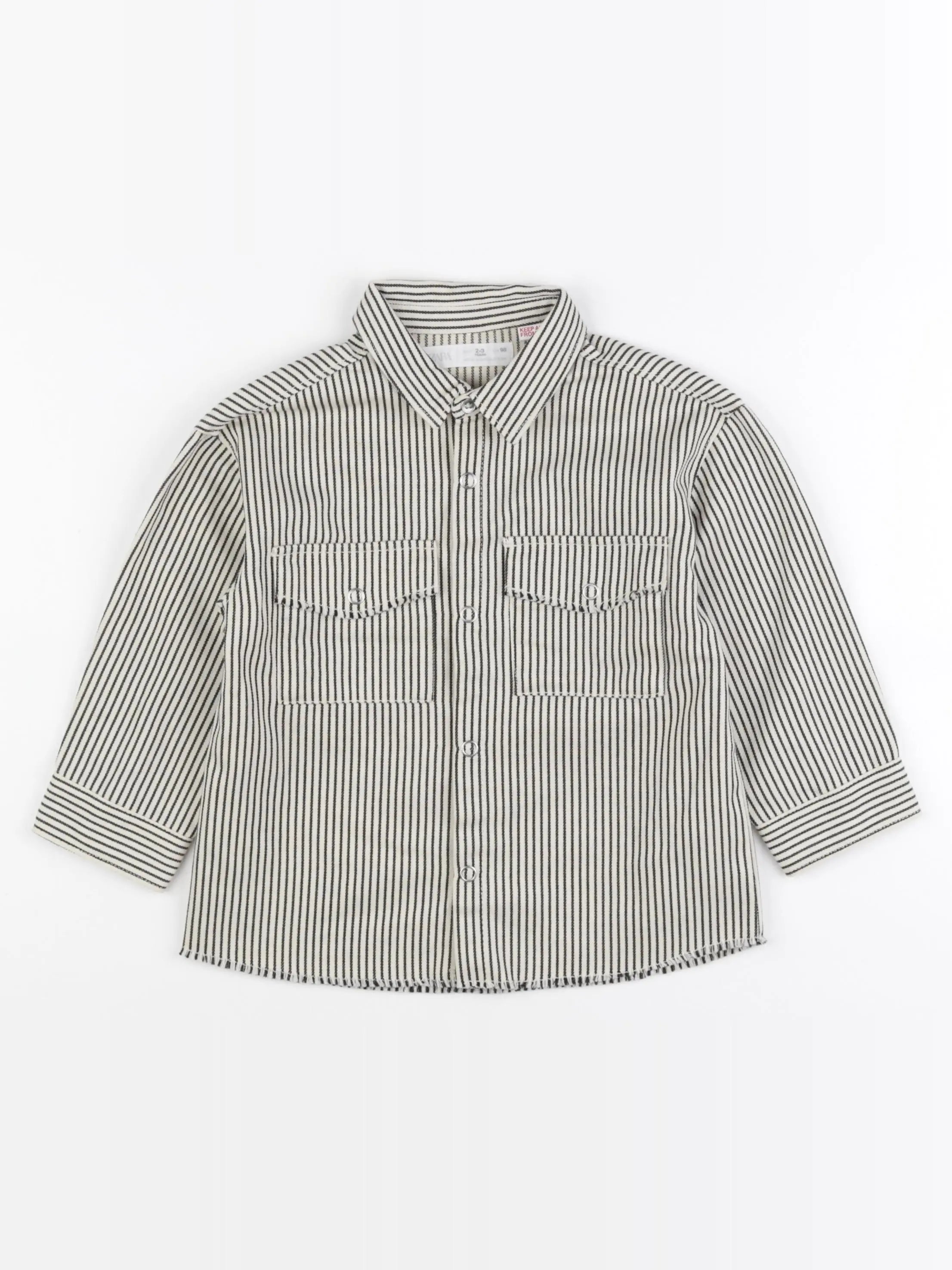 Zara - chemise beige - 2/3 ans