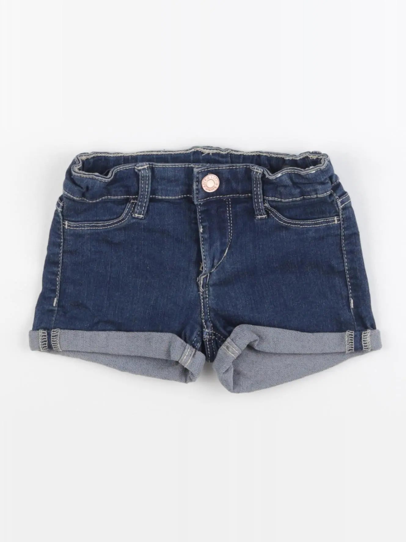 H&M - short bleu - 2/3 ans