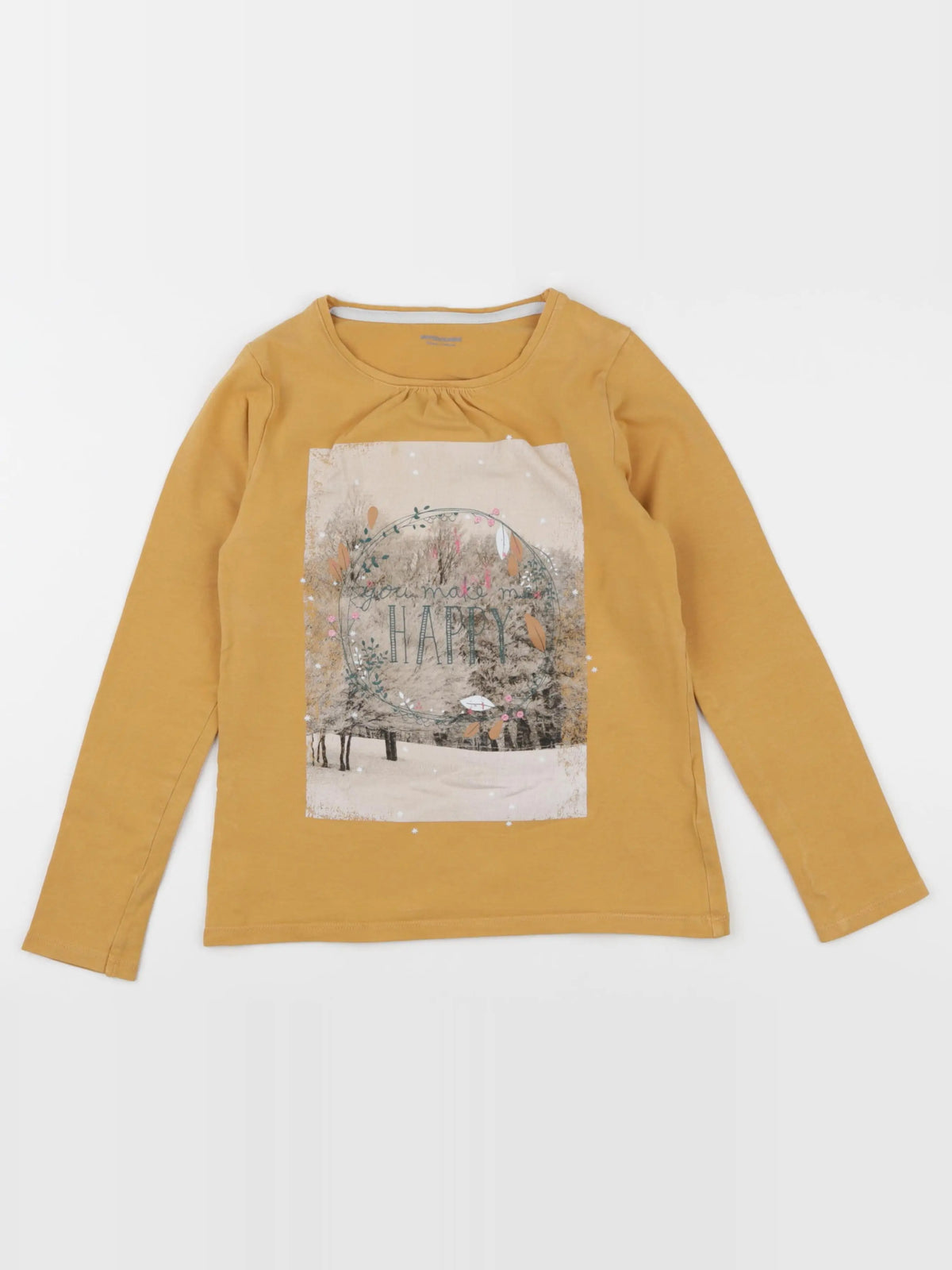 Vertbaudet - tee-shirt jaune - 10 ans