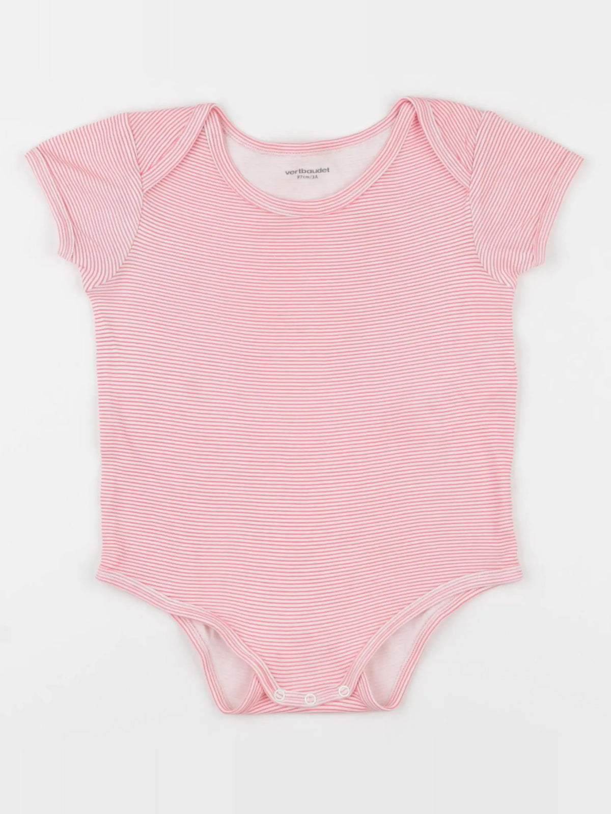 Vertbaudet - body rose, blanc fluo - 36 mois