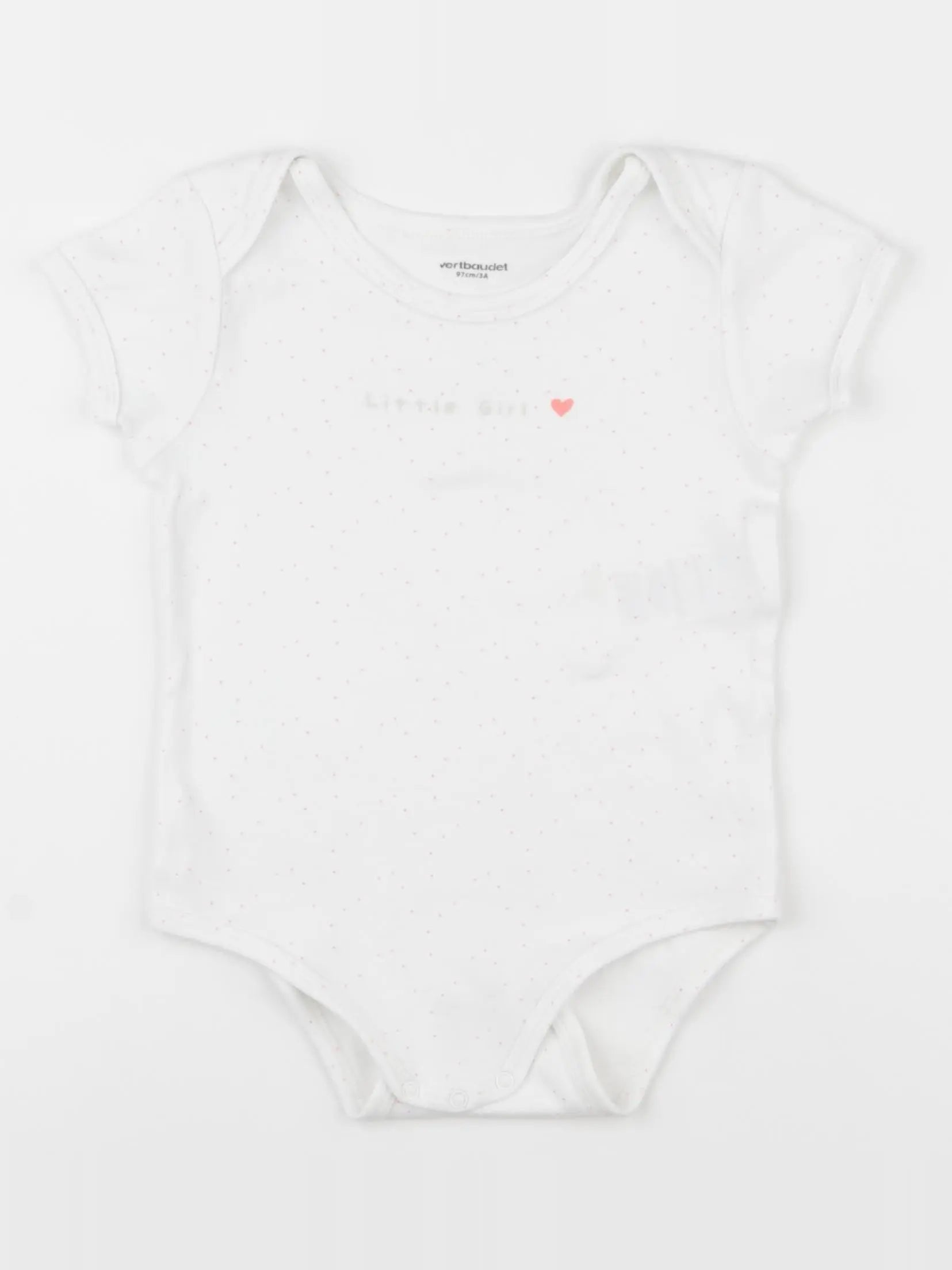 Vertbaudet - body rose, blanc fluo - 36 mois