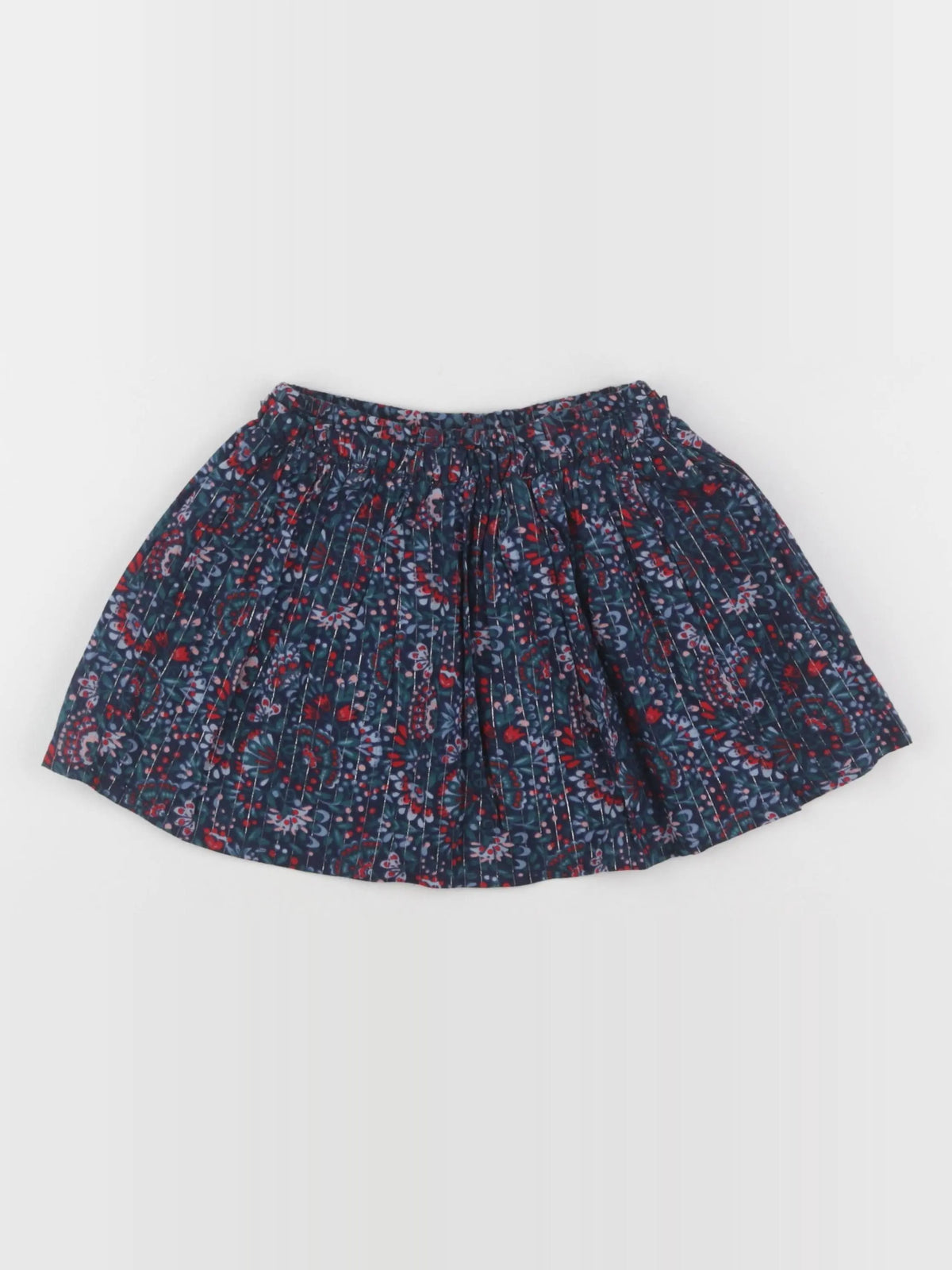 Vertbaudet - jupe bleu, argent - 3 ans