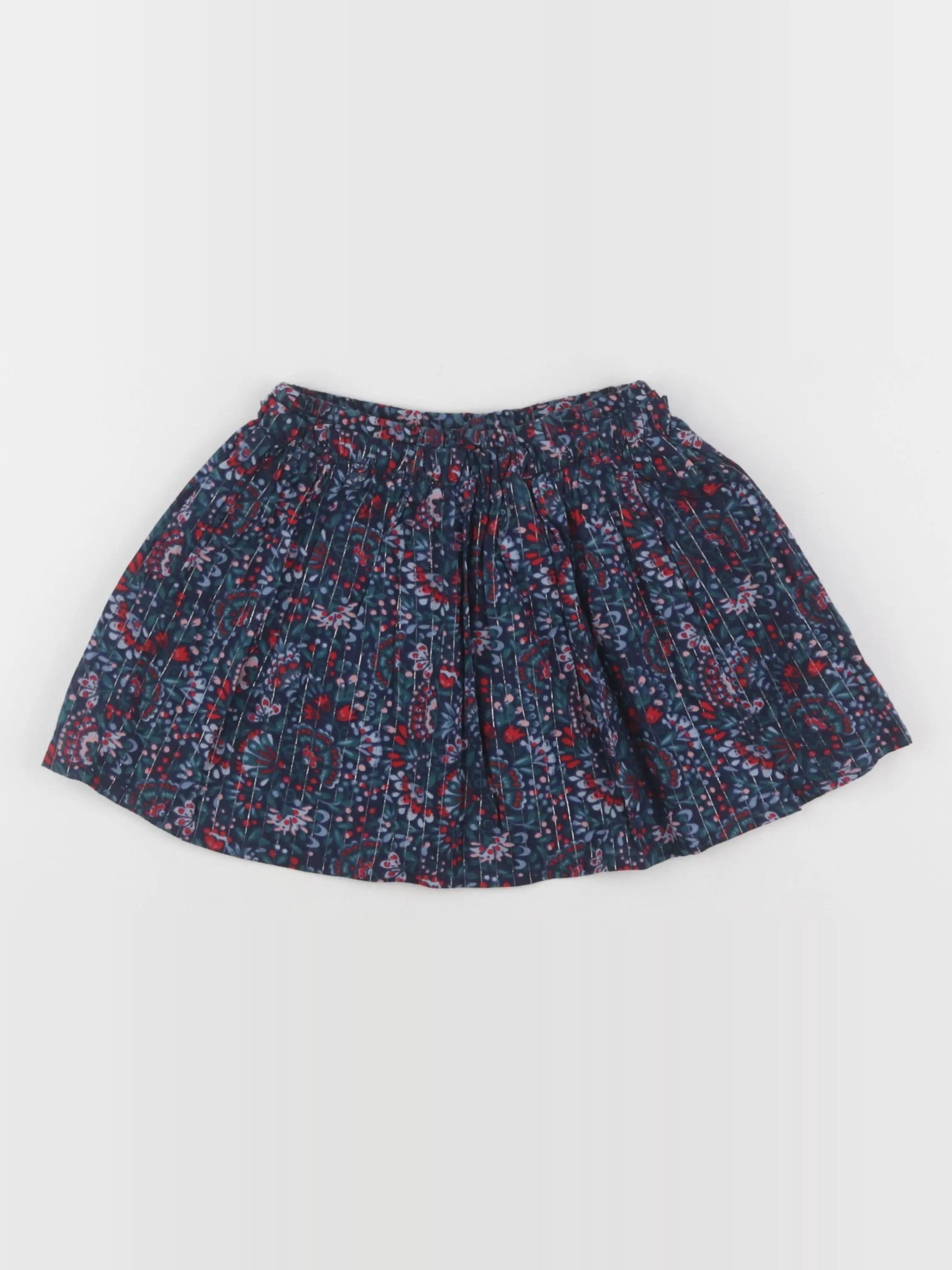 Vertbaudet - jupe bleu, argent - 3 ans