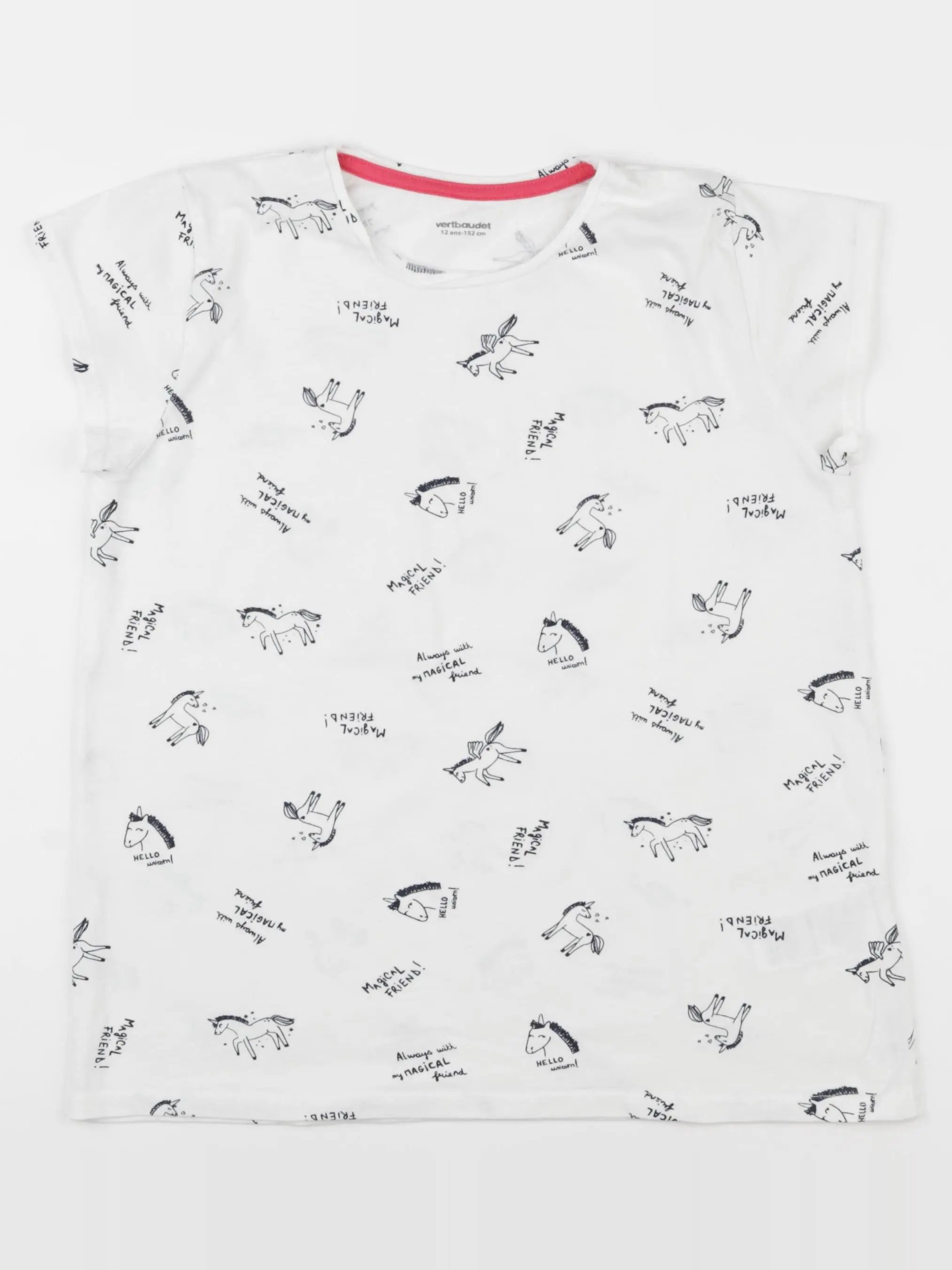 Vertbaudet - tee-shirt blanc - 12 ans