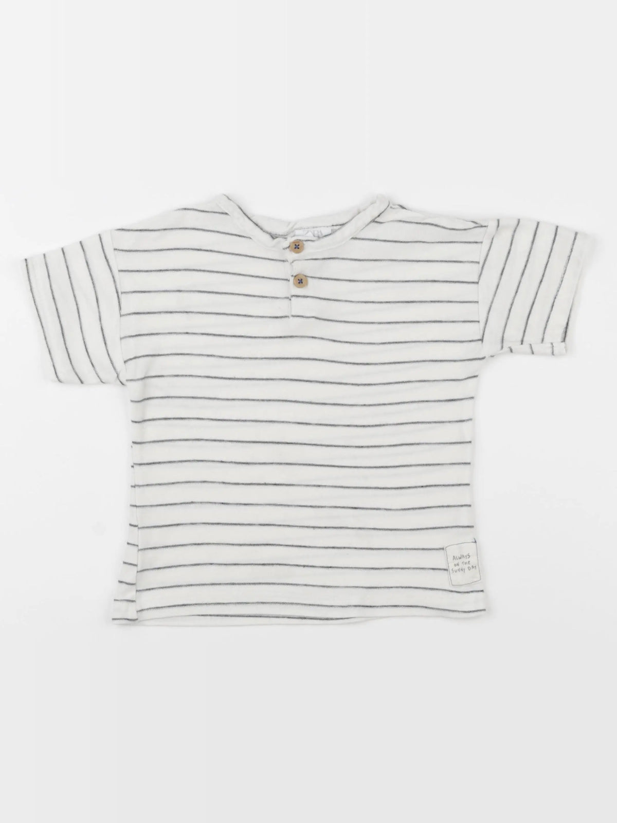 Zara - tee-shirt beige, noir - 18/24 mois
