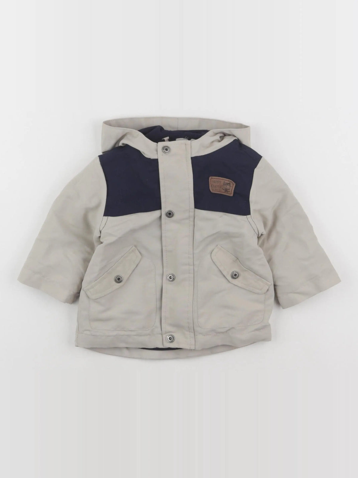 Vertbaudet - veste doublure amovible beige - 6 mois