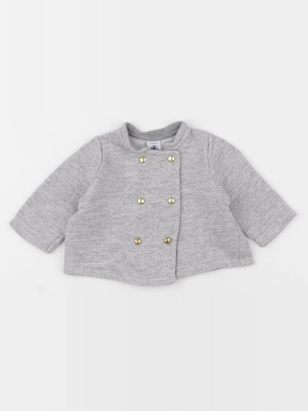 Petit Bateau - sweat gris - 6 mois