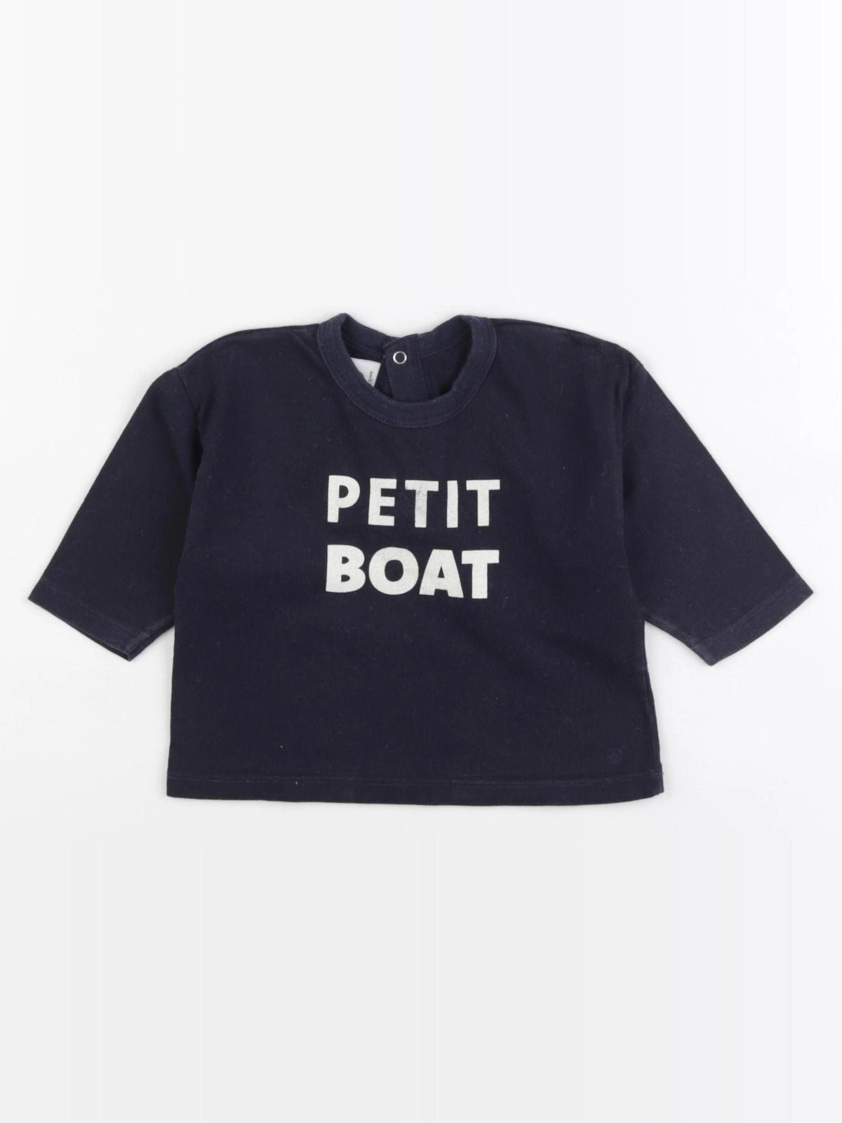 Petit Bateau - tee-shirt bleu - 6 mois