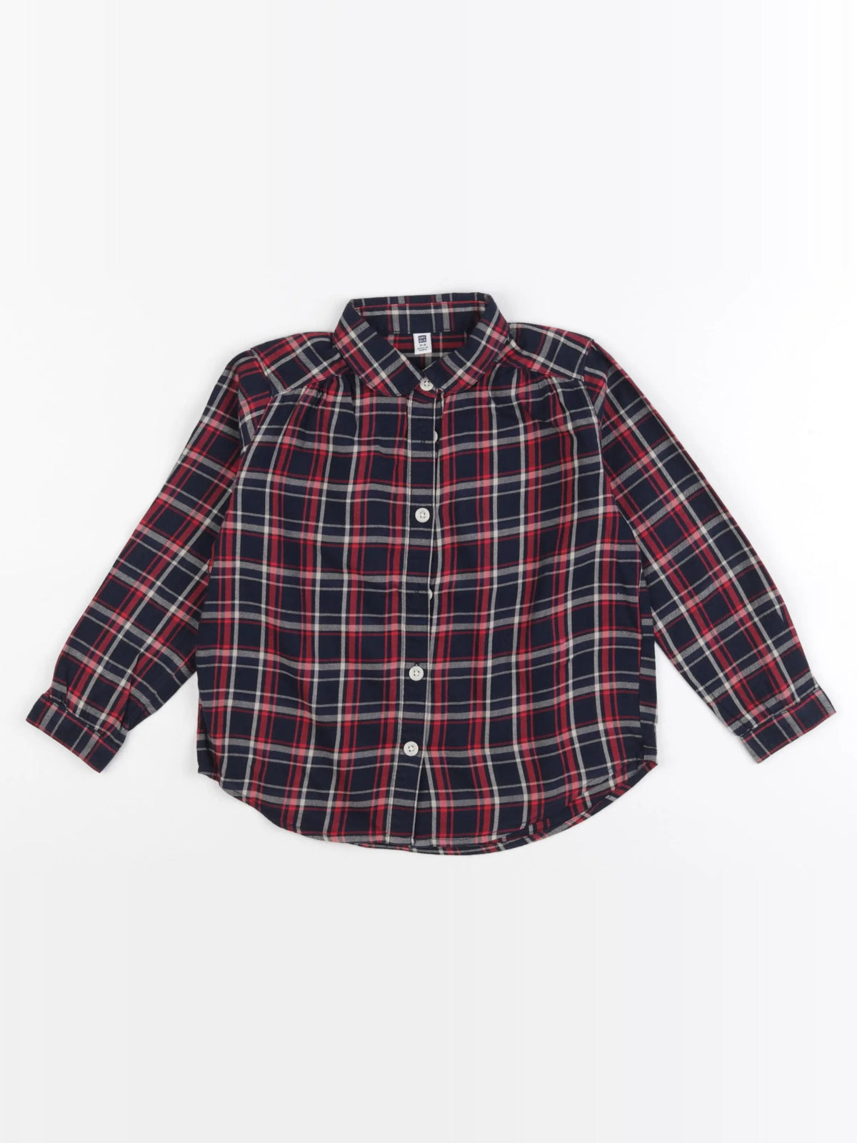Uniqlo - blouse rouge, bleu - 3/4 ans