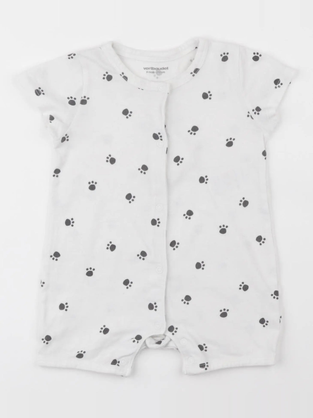 Vertbaudet - pyjama coton blanc - 9 mois