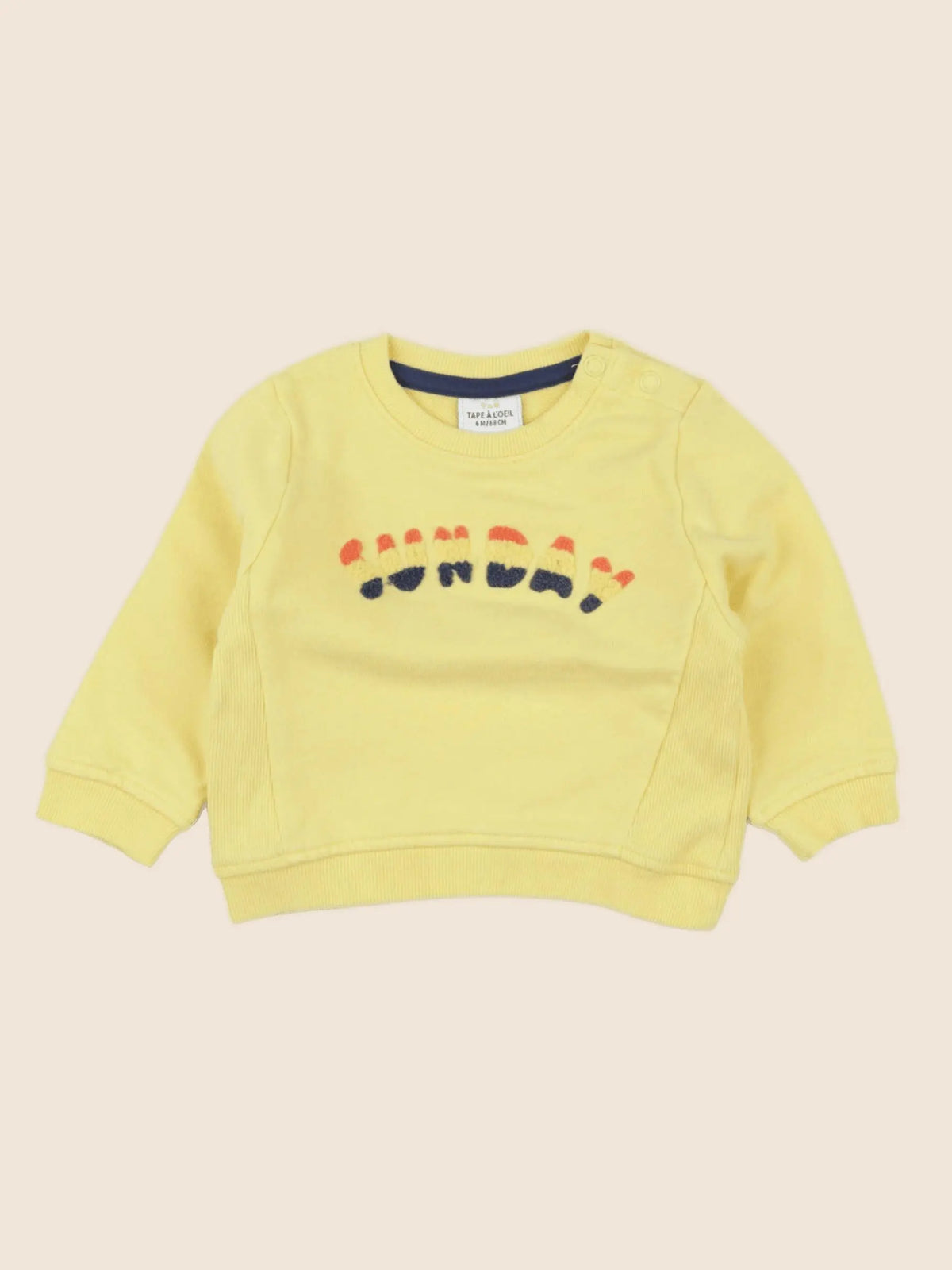 Tape à l'oeil - sweat jaune - 6 mois