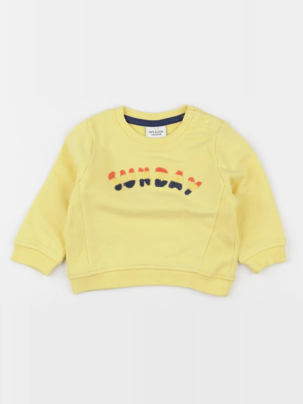 Tape à l'oeil - sweat jaune - 6 mois