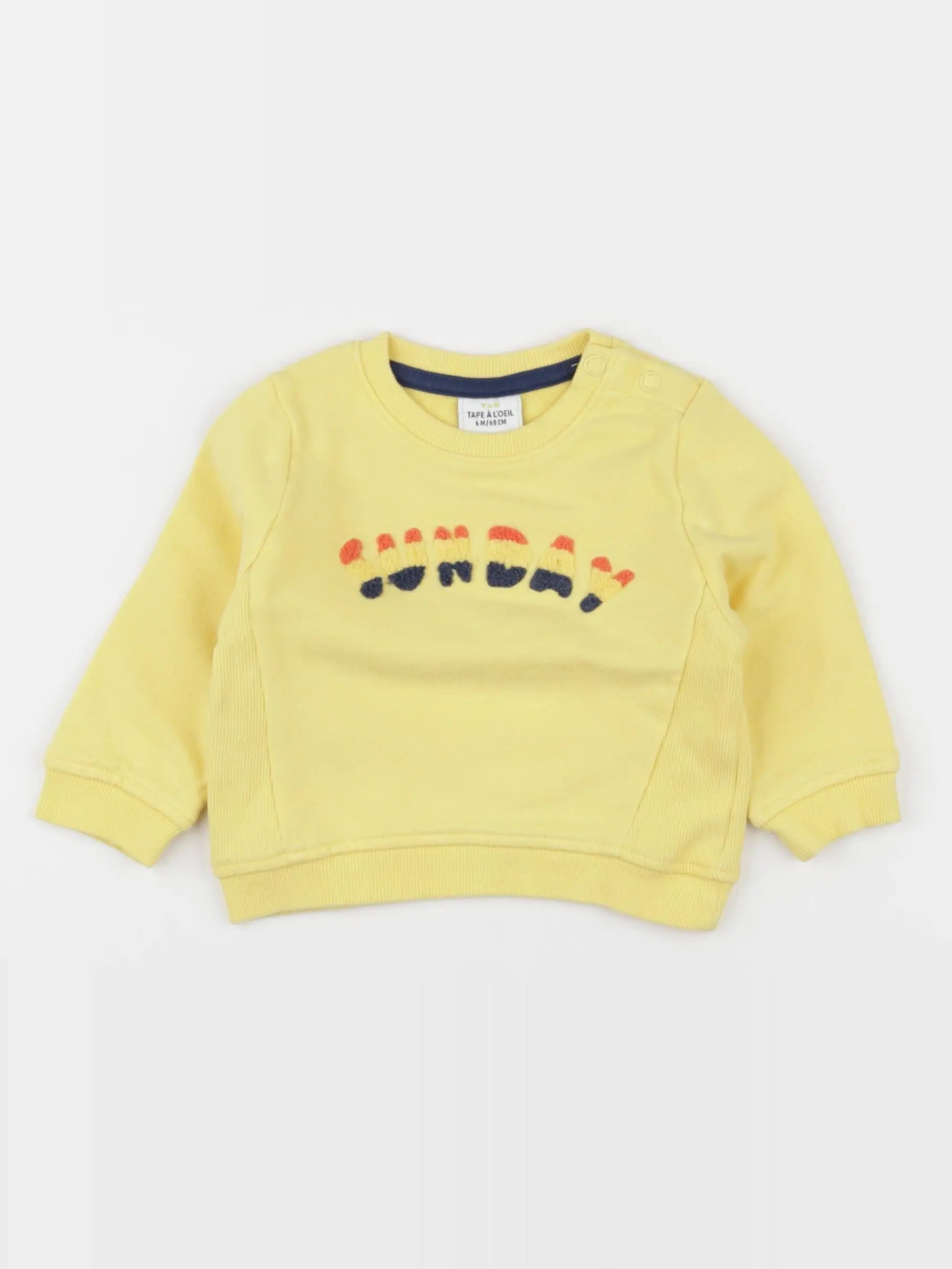 Tape à l'oeil - sweat jaune - 6 mois