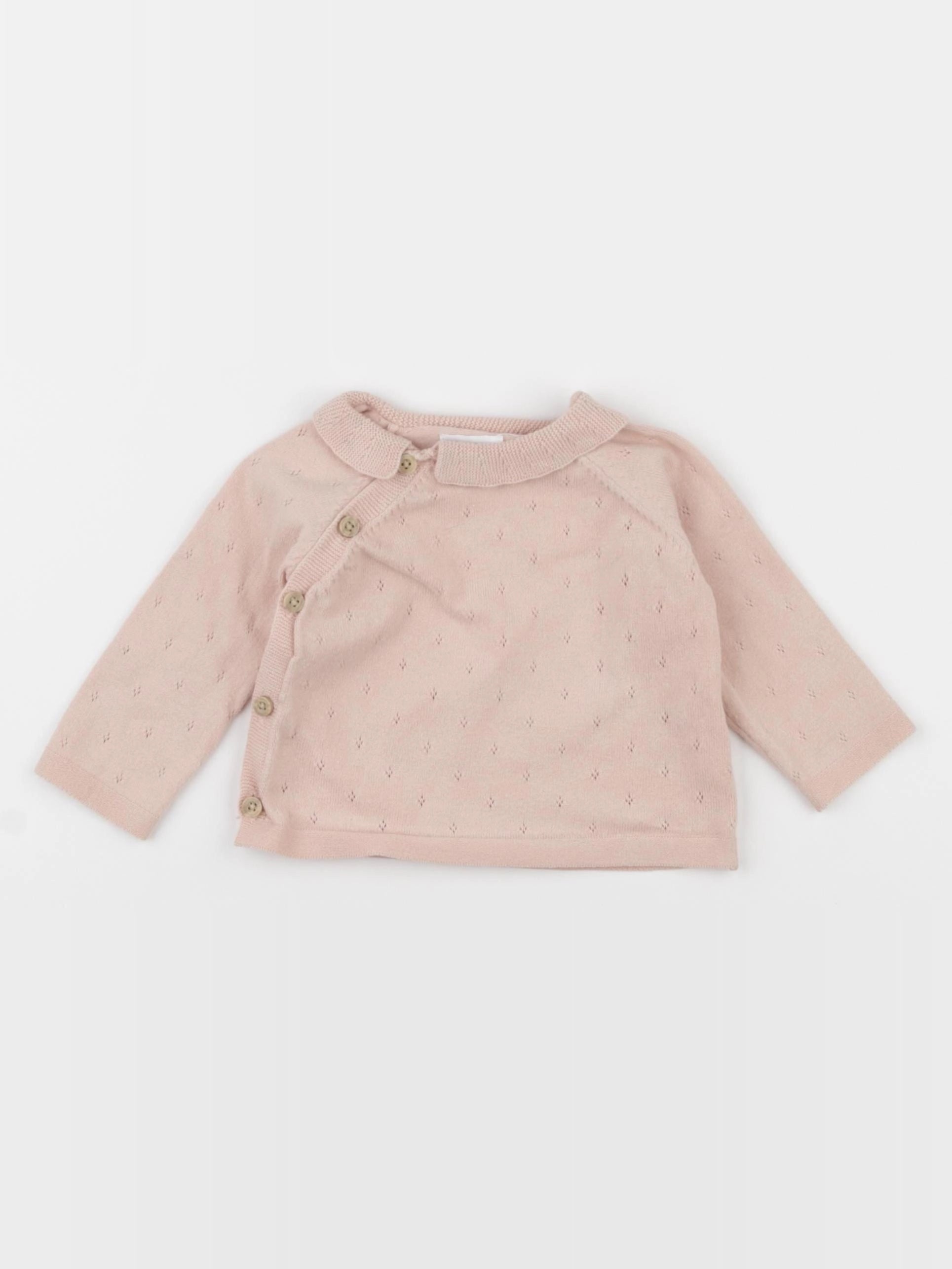 Vertbaudet - gilet rose - 3 mois