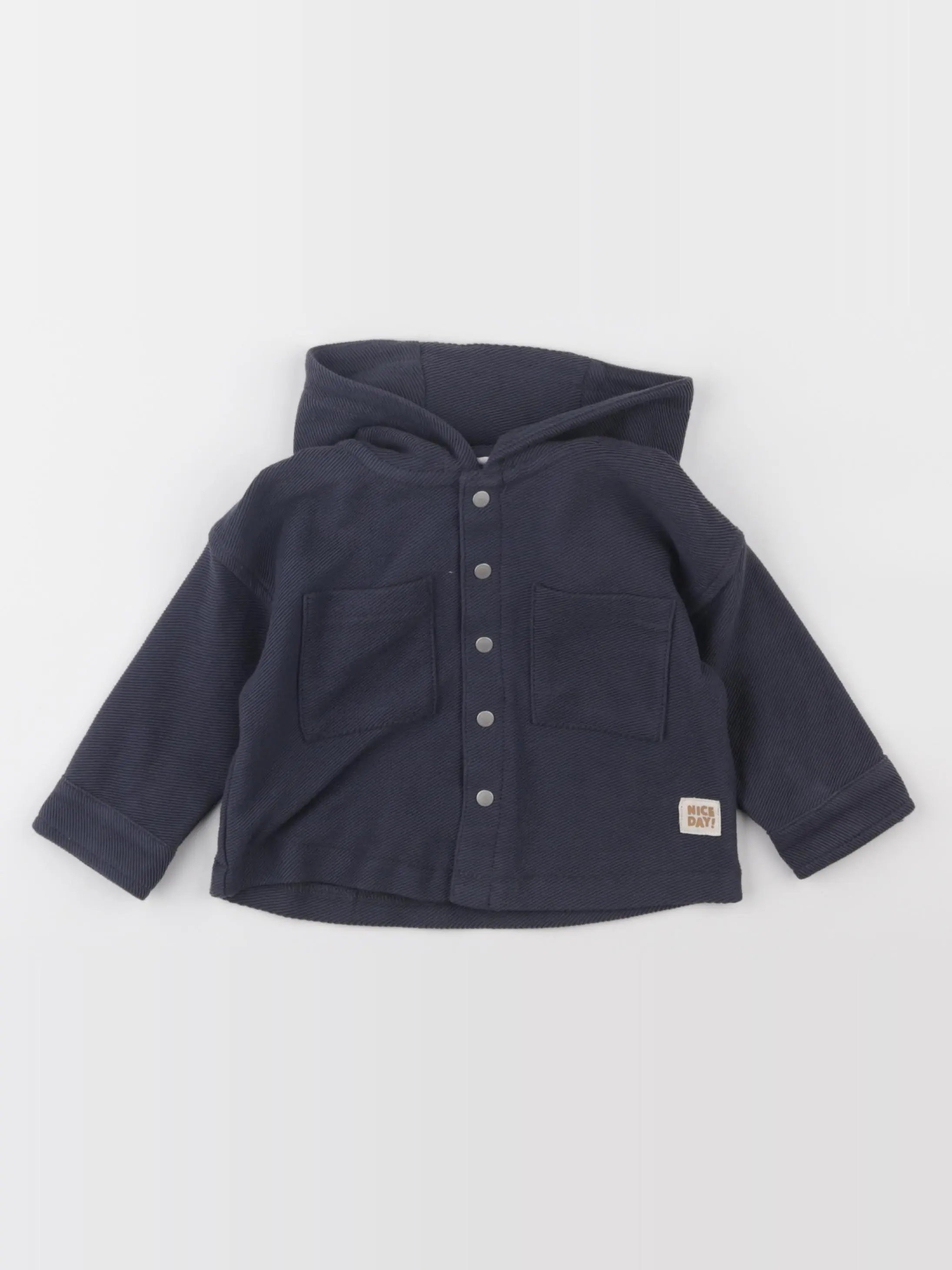 Vertbaudet - gilet bleu - 9 mois