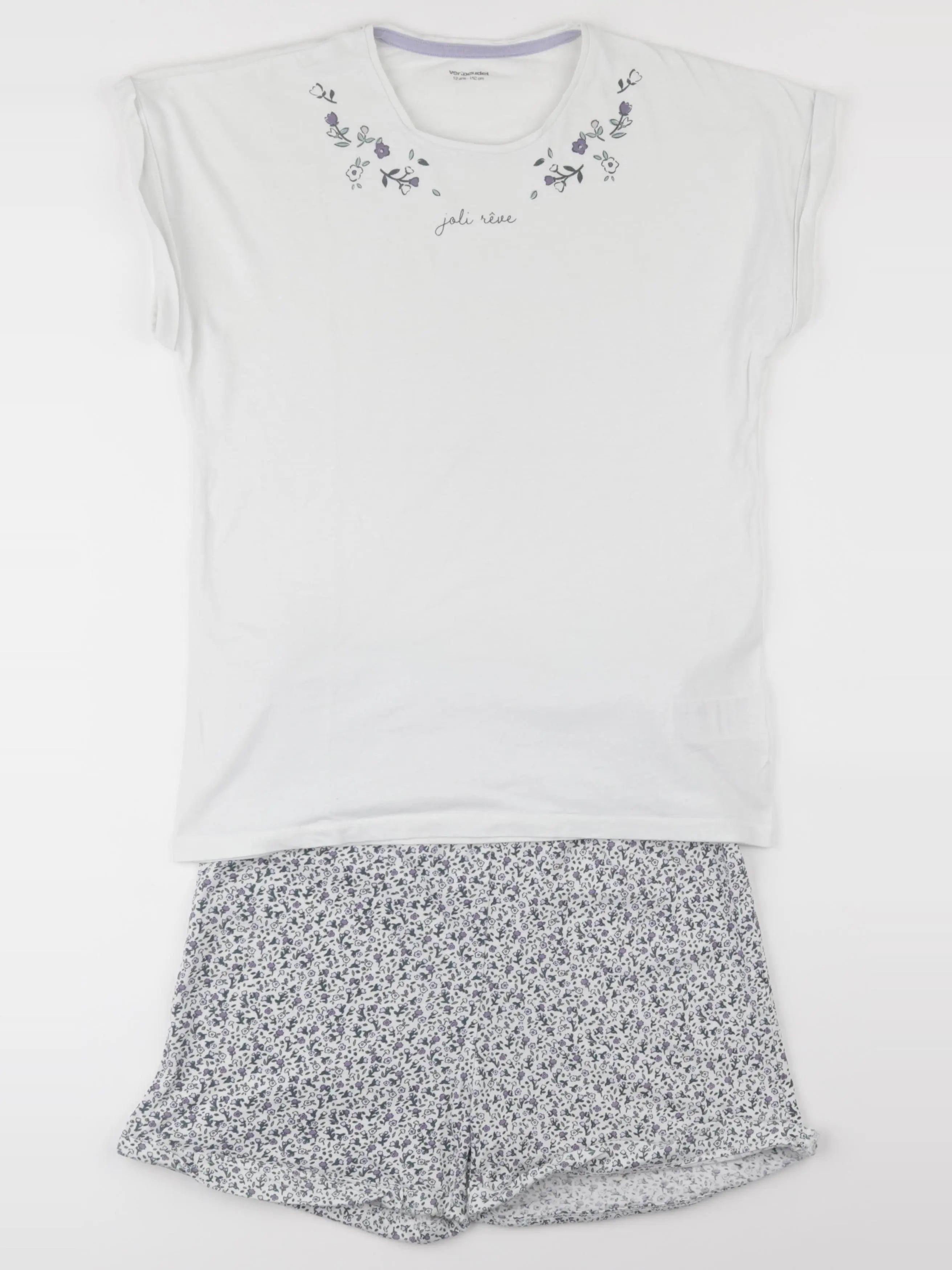 Vertbaudet - ensemble blanc - 12 ans