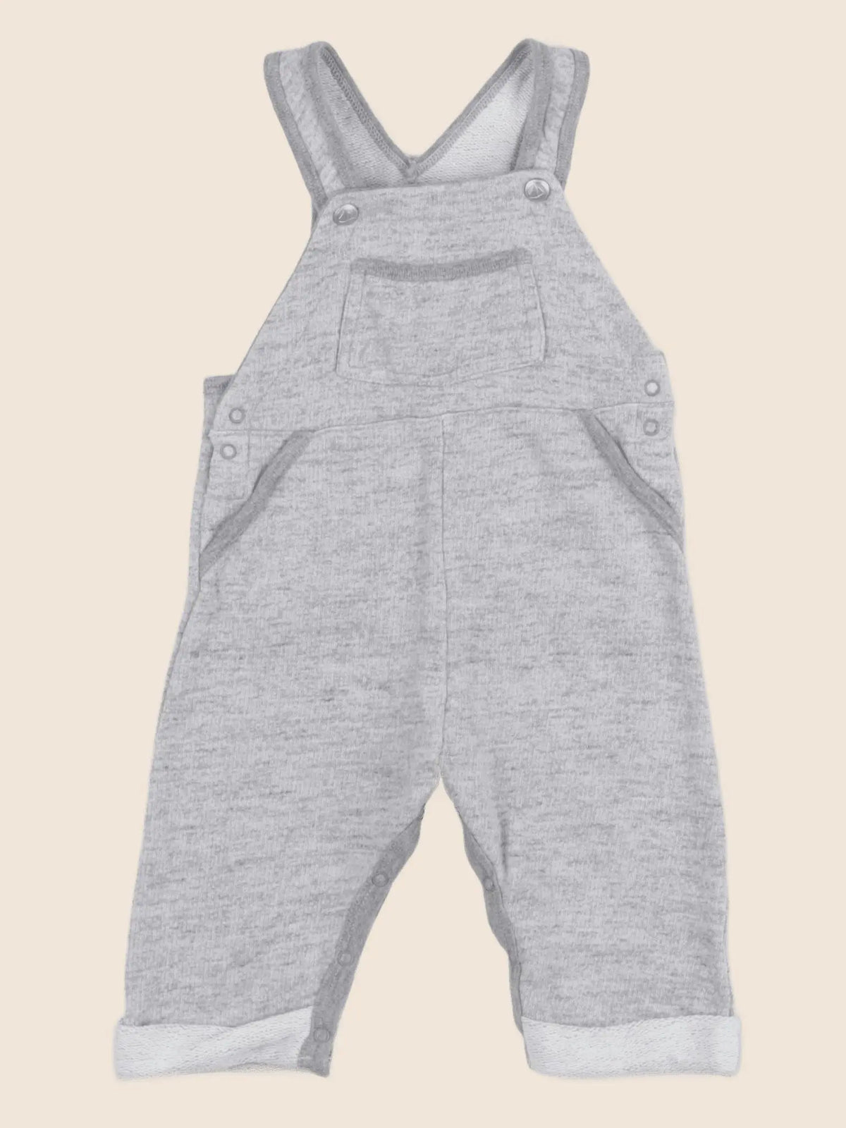 Petit Bateau - salopette gris - 6 mois