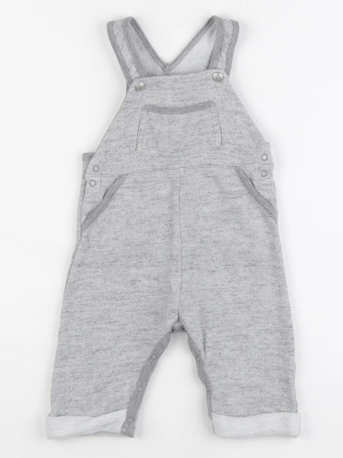 Petit Bateau - salopette gris - 6 mois