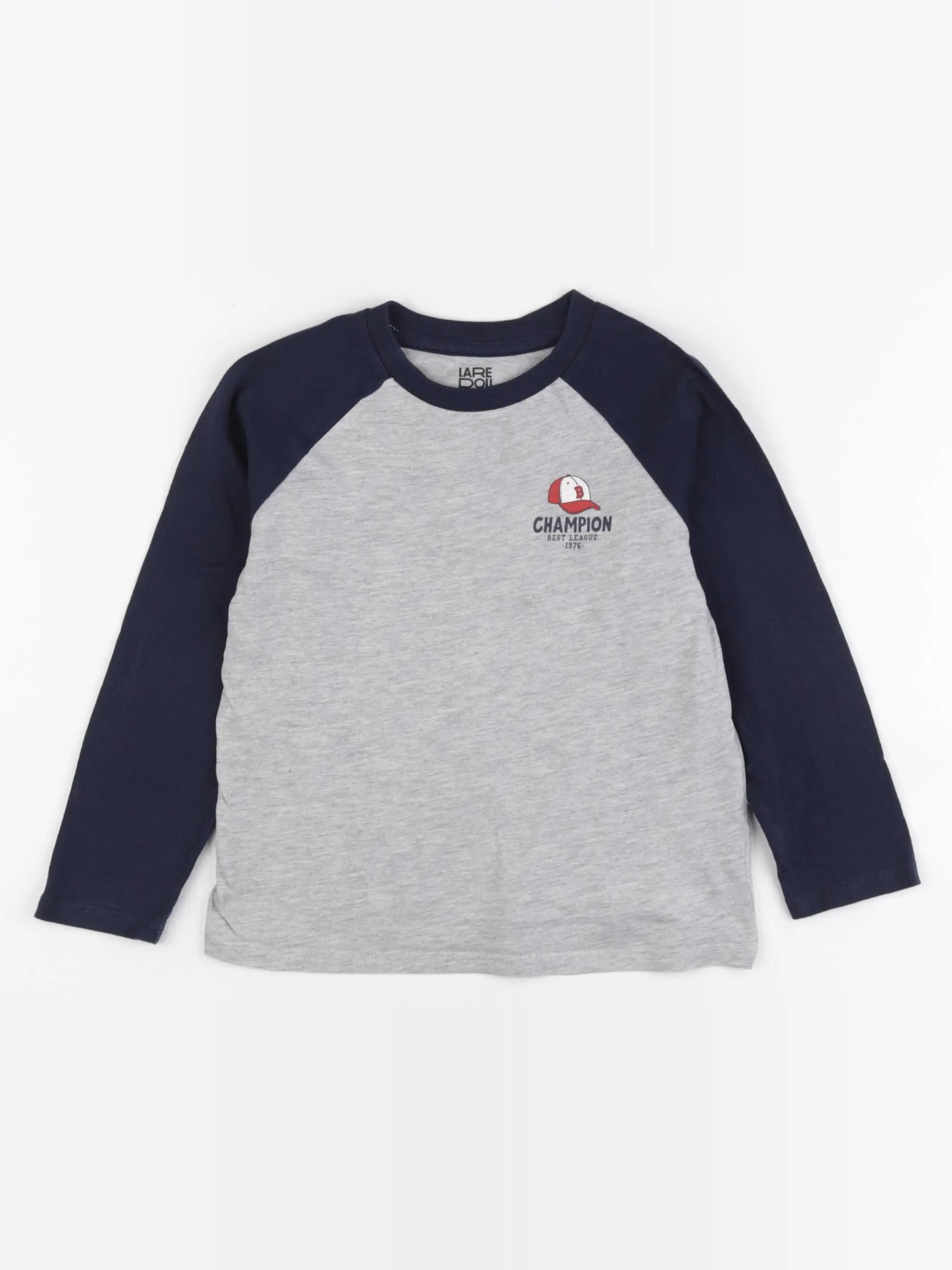 La Redoute - tee-shirt bleu, gris - 4 ans
