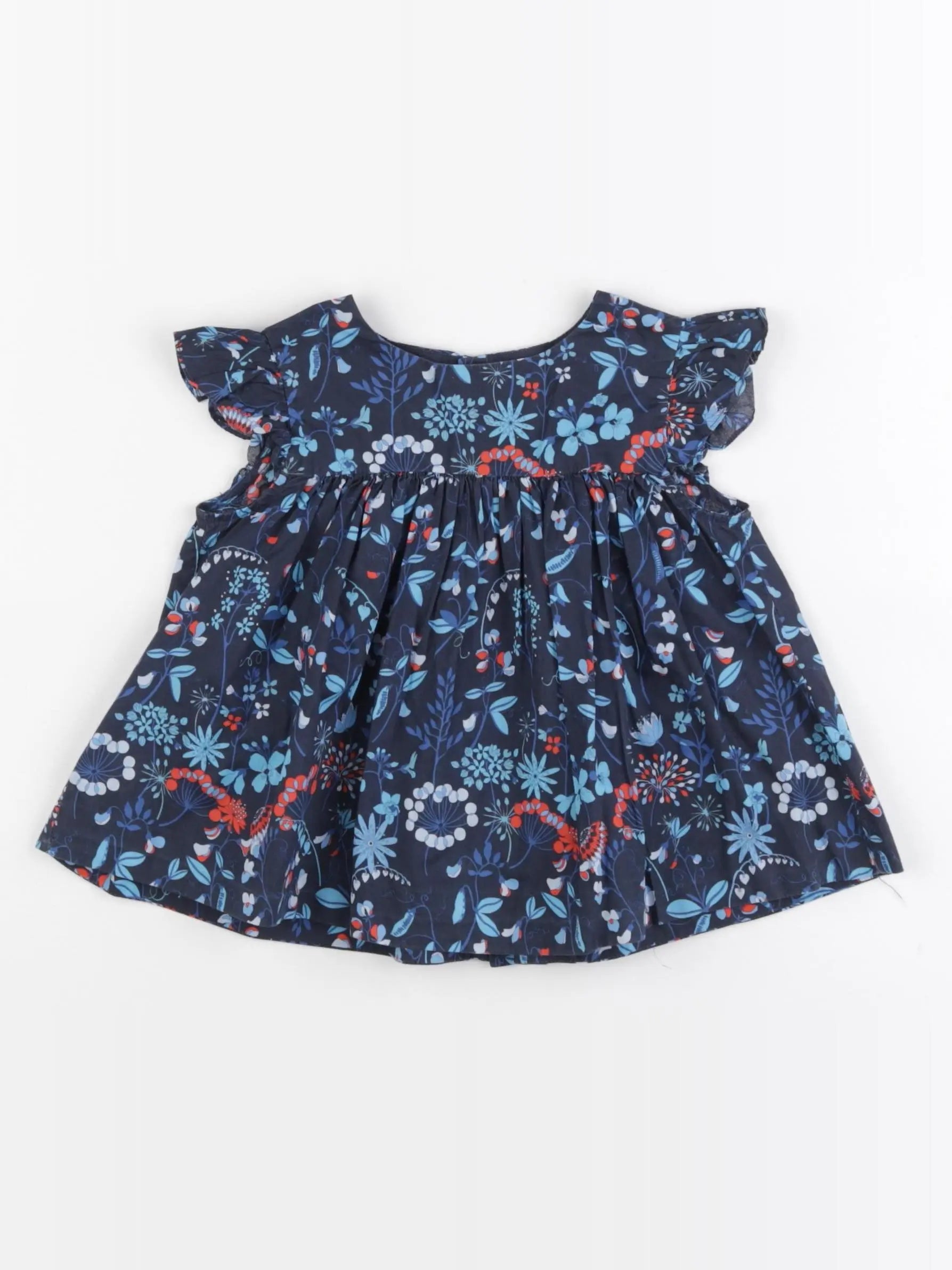 Jacadi - blouse liberty bleu - 24 mois