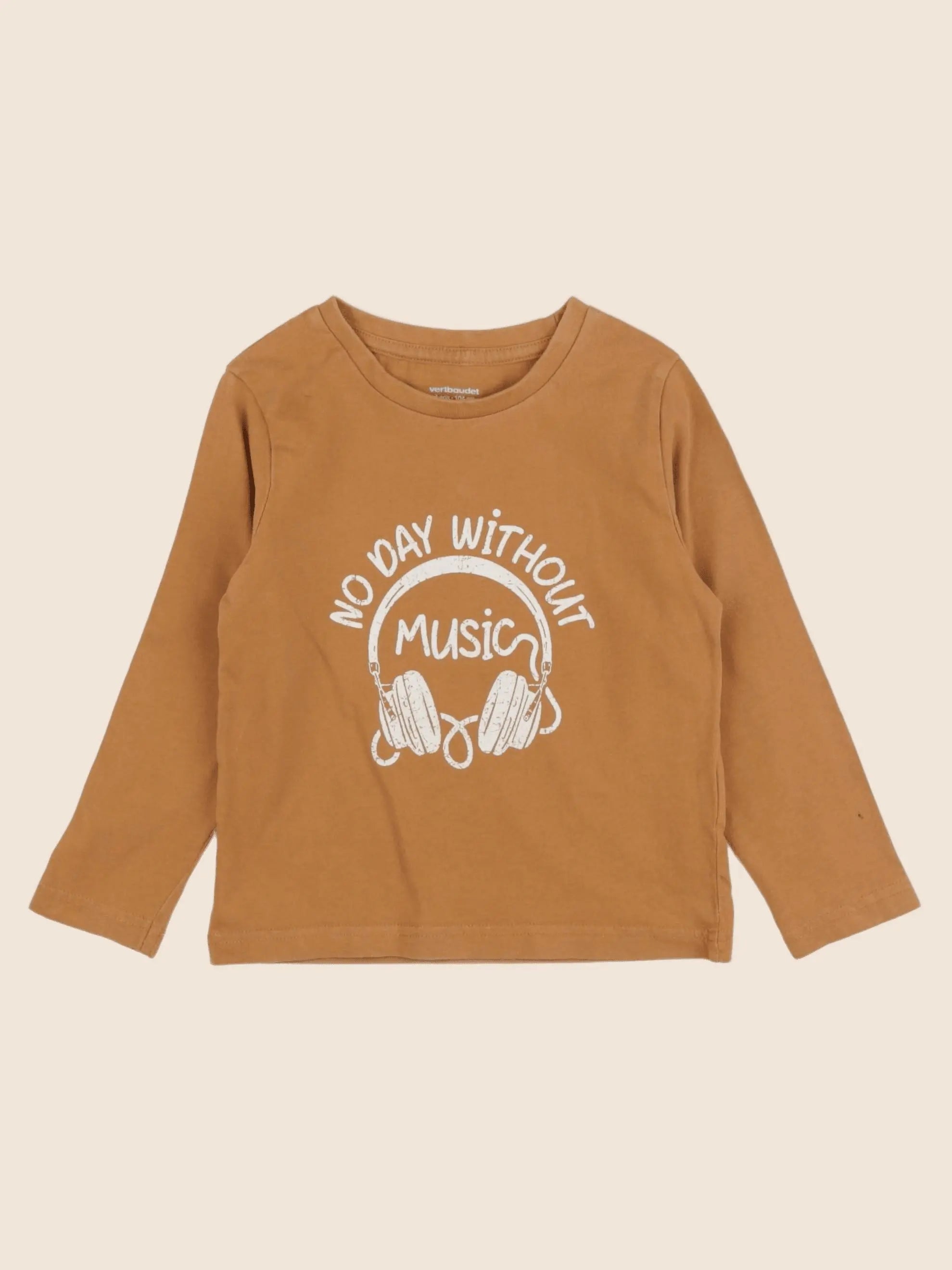 Vertbaudet - tee-shirt marron - 4 ans