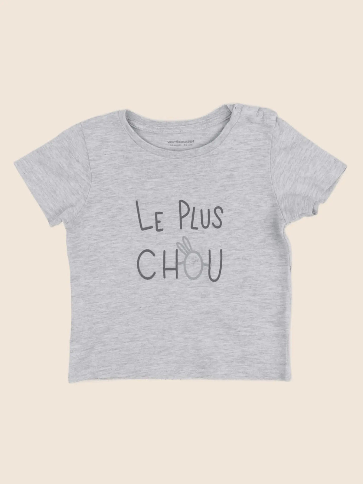 Vertbaudet - tee-shirt gris - 24 mois