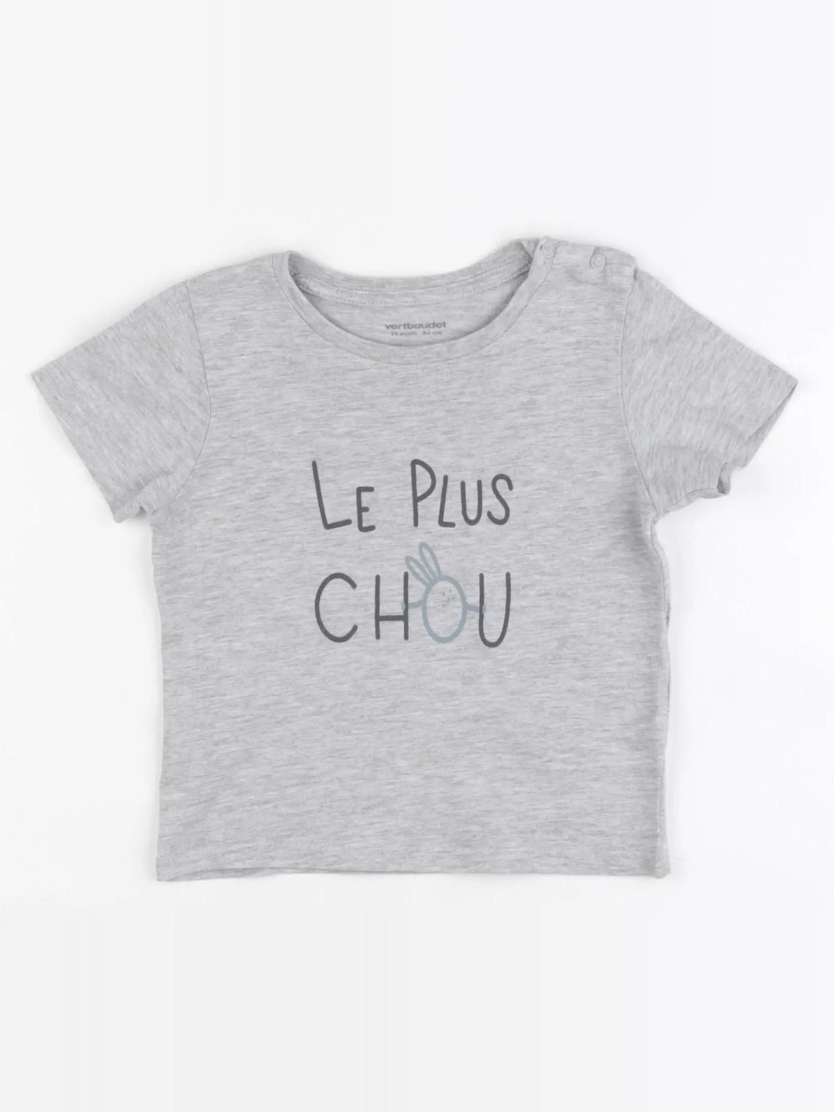 Vertbaudet - tee-shirt gris - 24 mois
