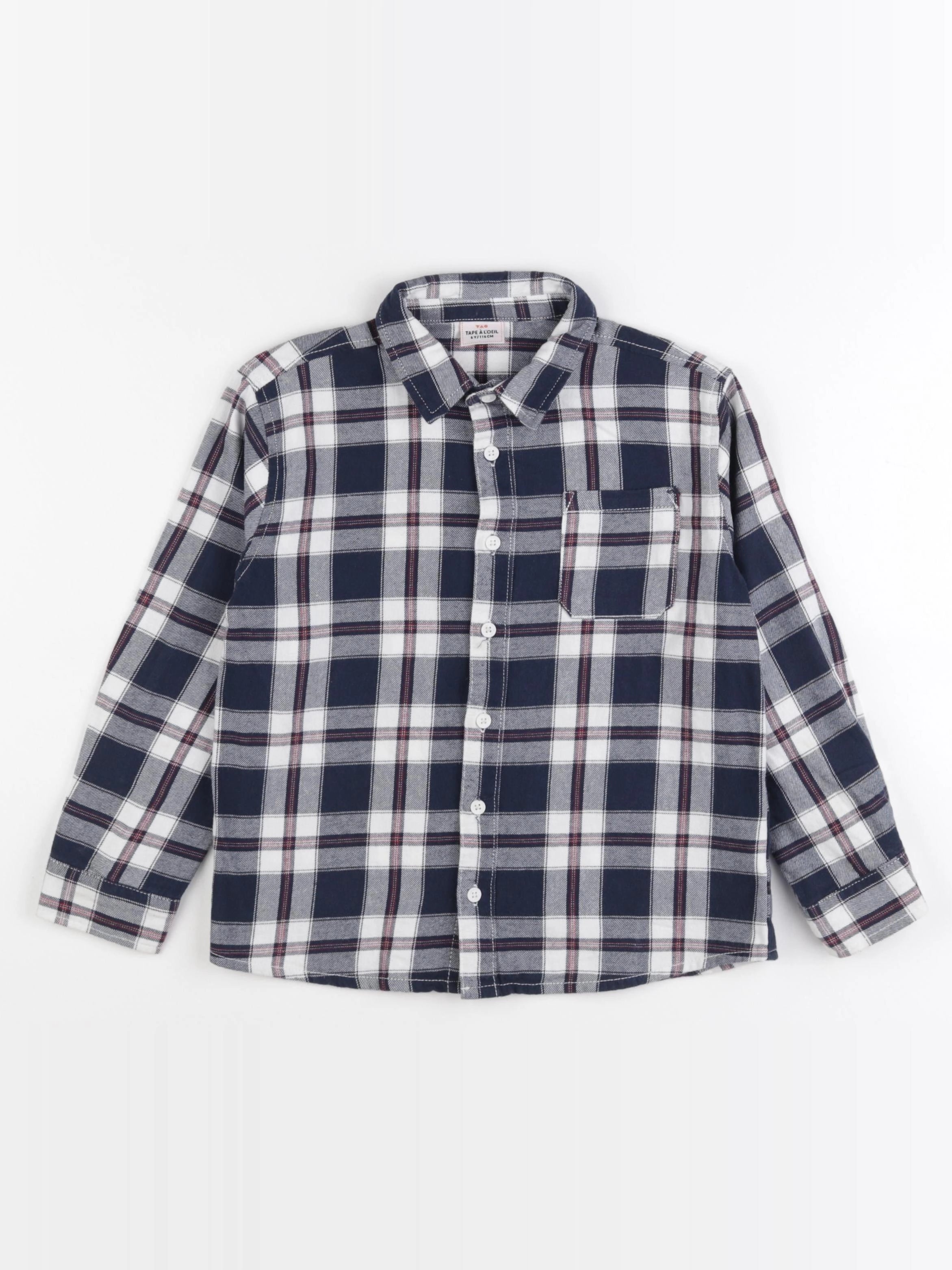 Tape à l'oeil - chemise bleu, blanc - 6 ans