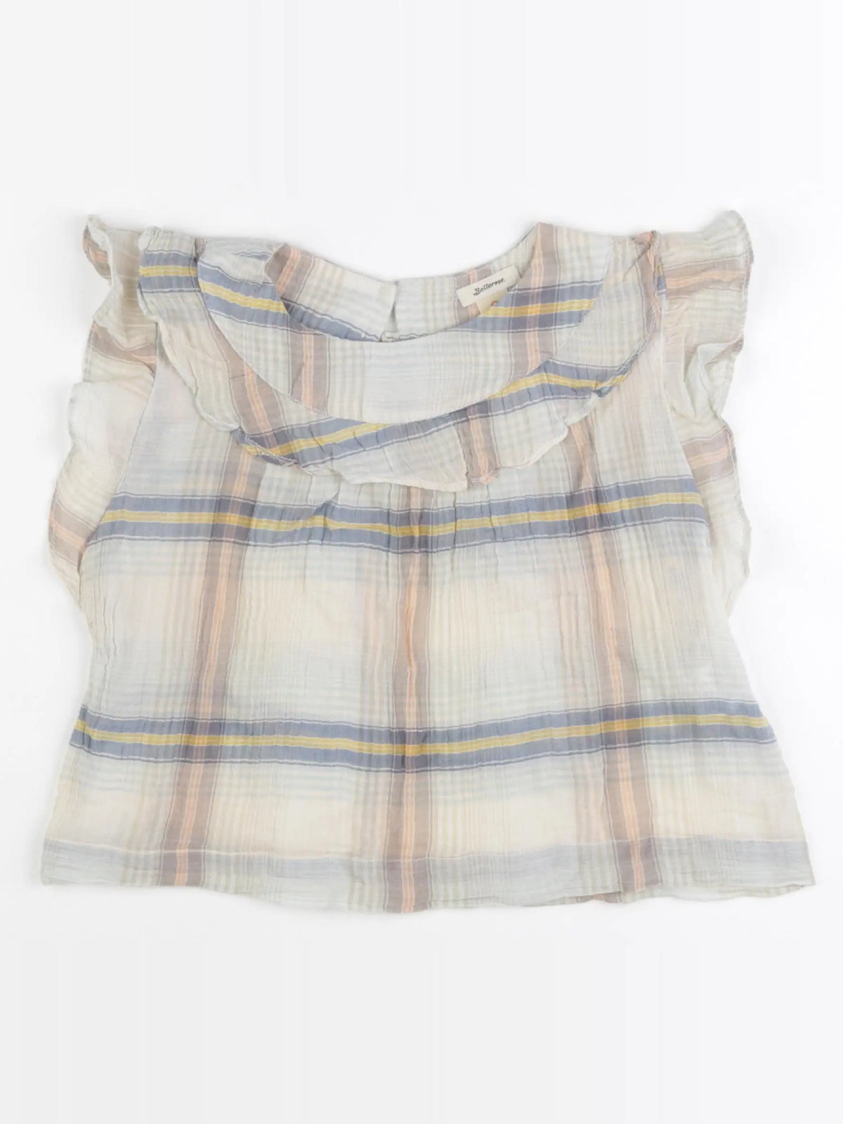 Bellerose - blouse beige, bleu, jaune - 8 ans