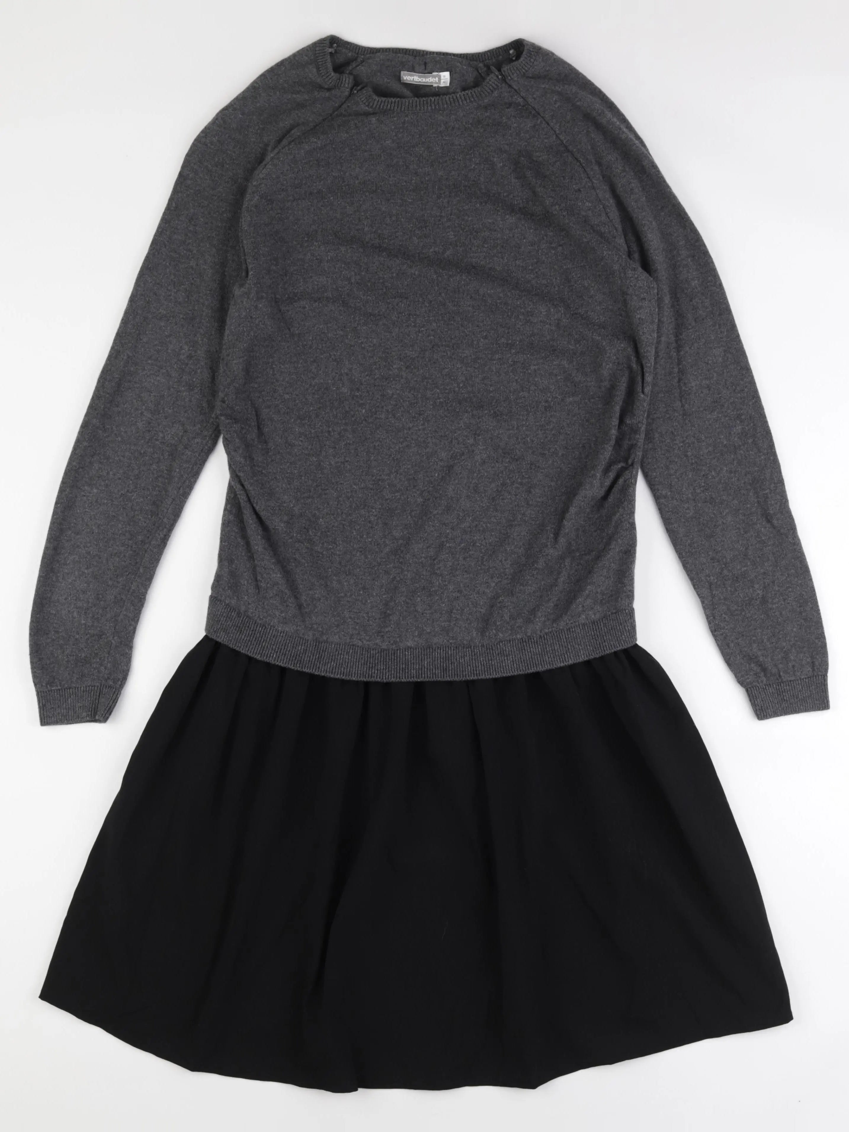 Vertbaudet - robe grossesse, allaitement gris, noir - 38 à 40