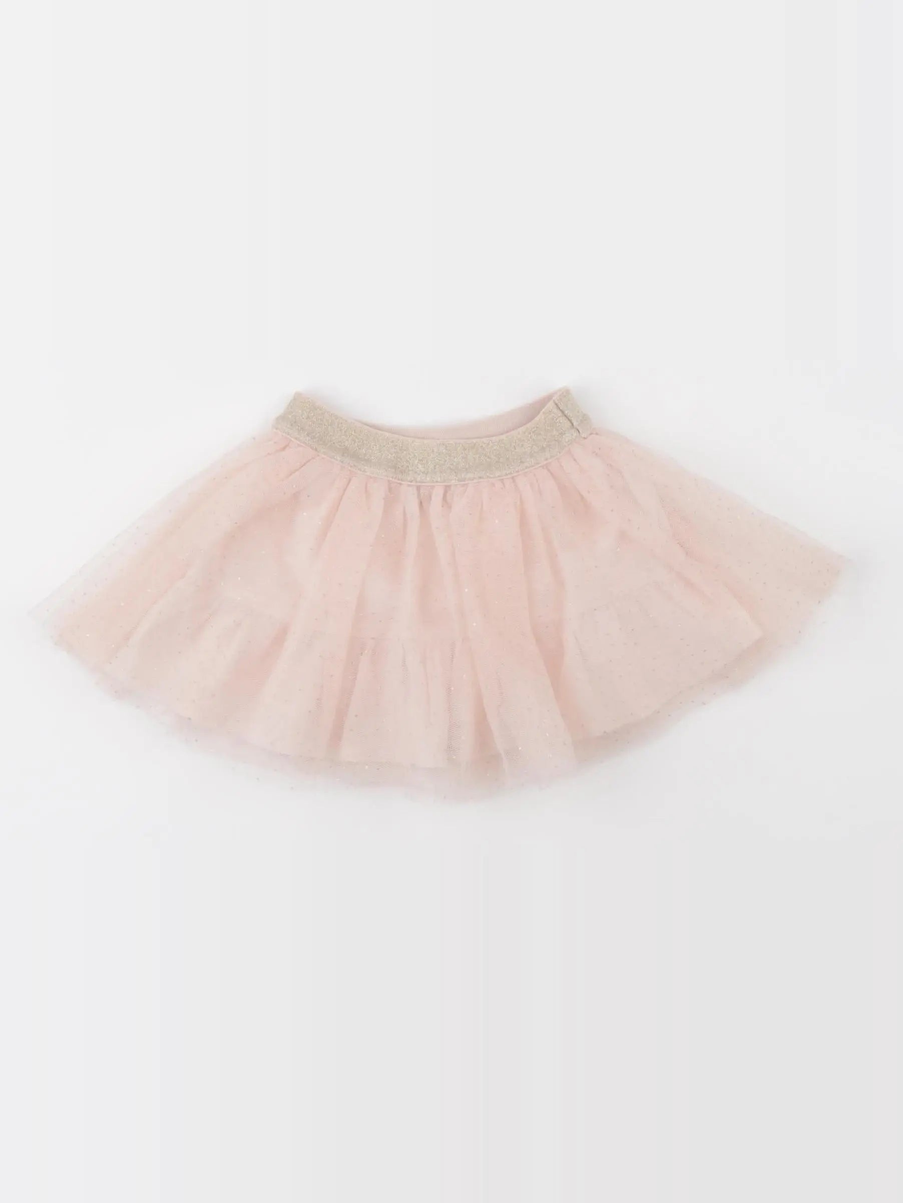 Vertbaudet - jupe or, rose - 3 mois