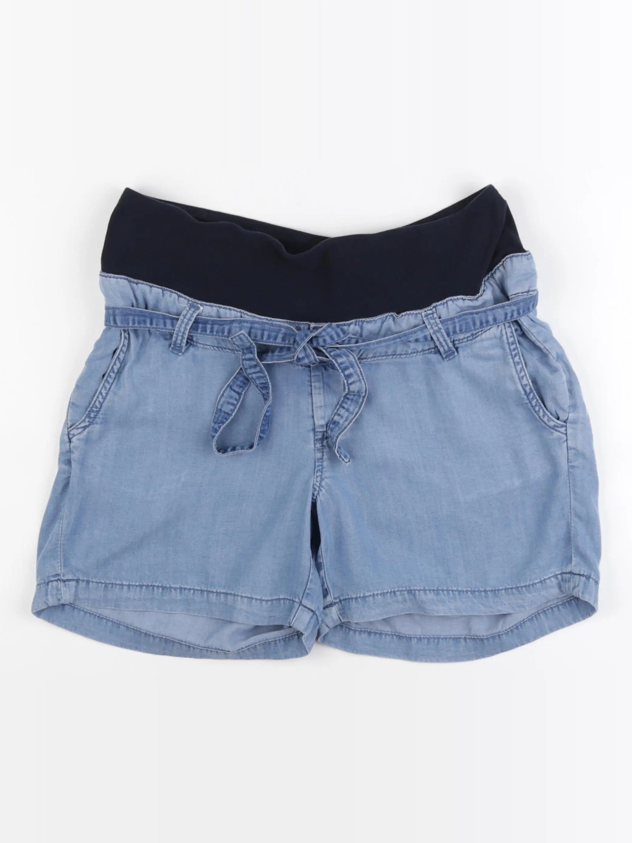 H&M - short grossesse bleu - 38