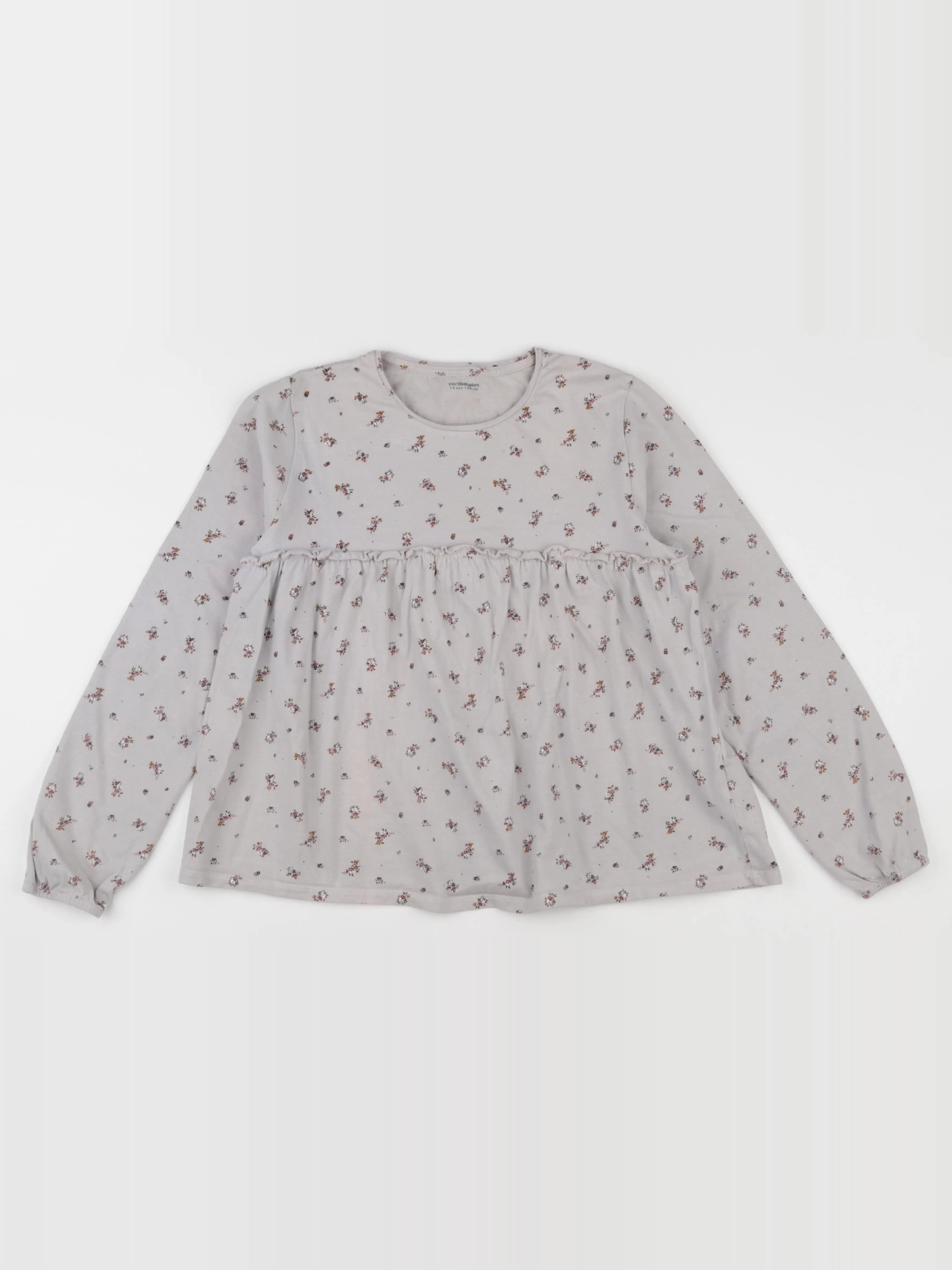 Vertbaudet - tee-shirt gris - 14 ans