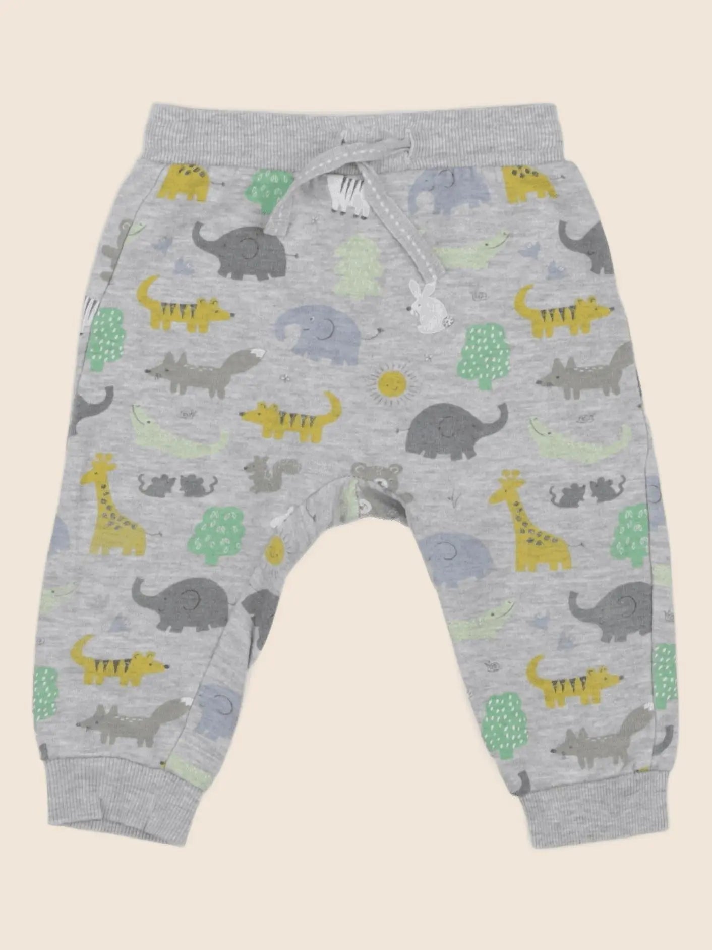 H&M - sarouel gris - 6/9 mois