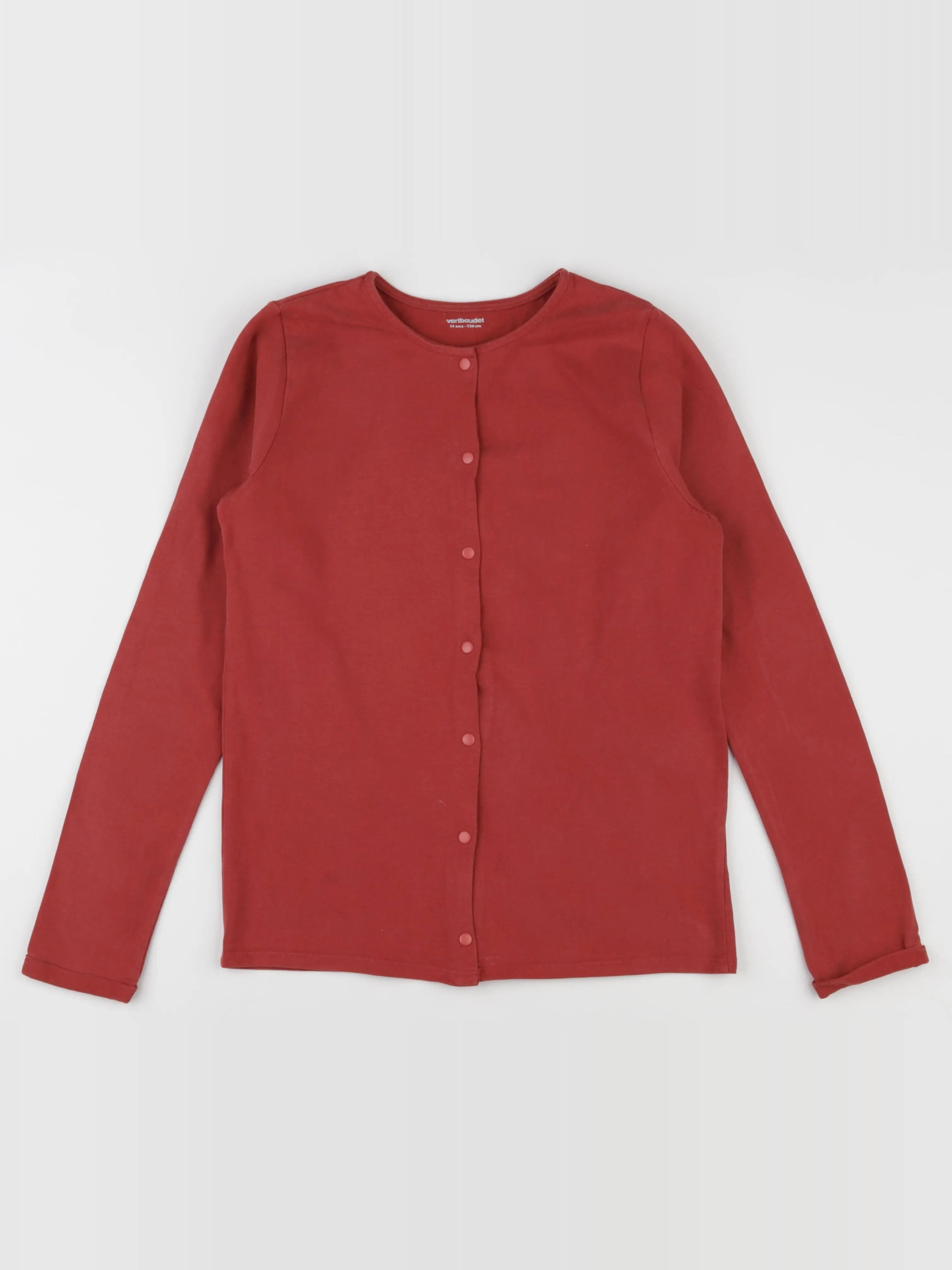 Vertbaudet - sweat rouge - 14 ans