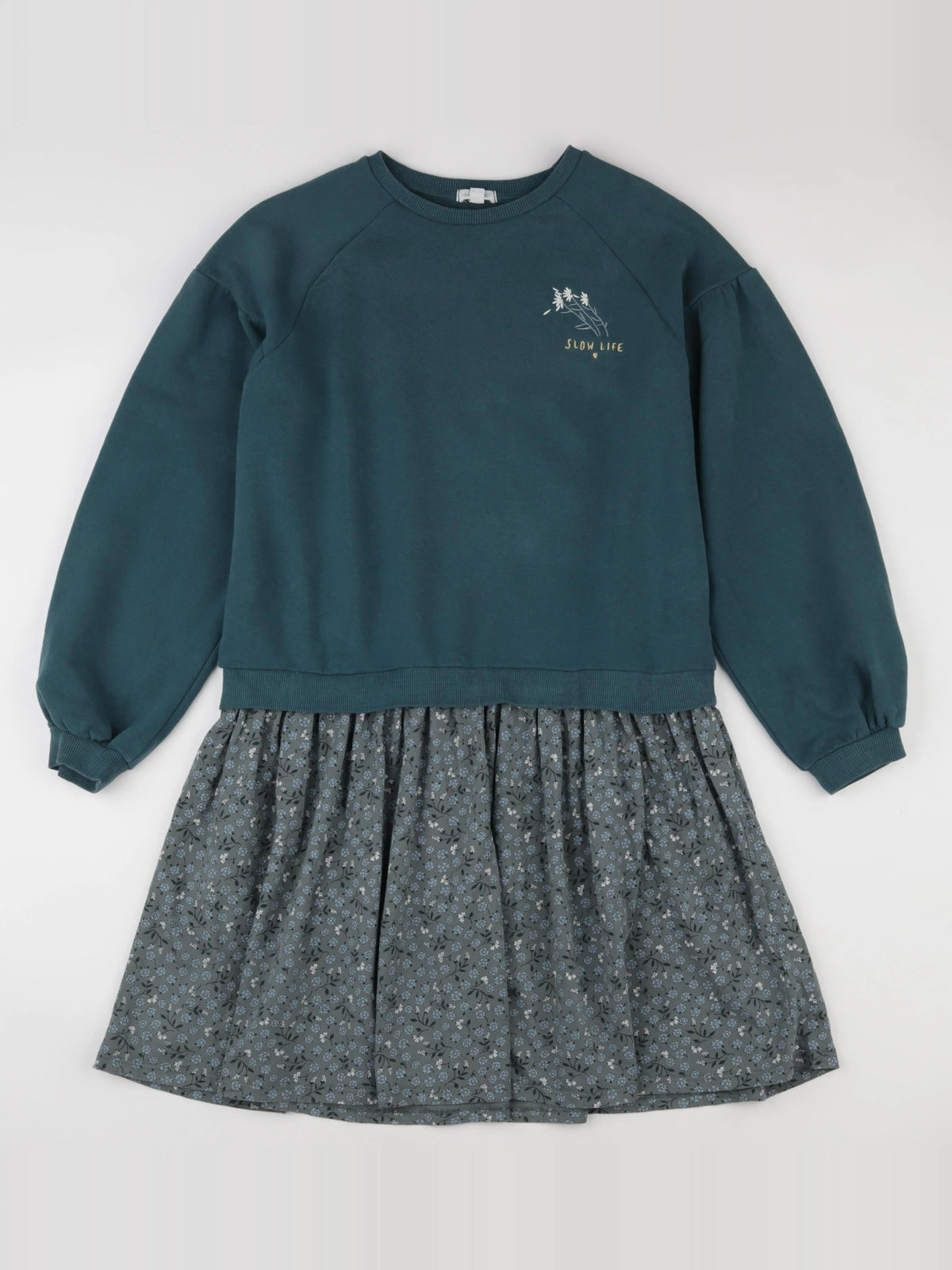 Vertbaudet - robe vert - 14 ans