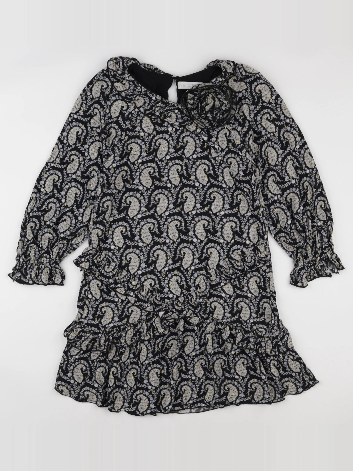 Zara - robe noir, or - 10 ans