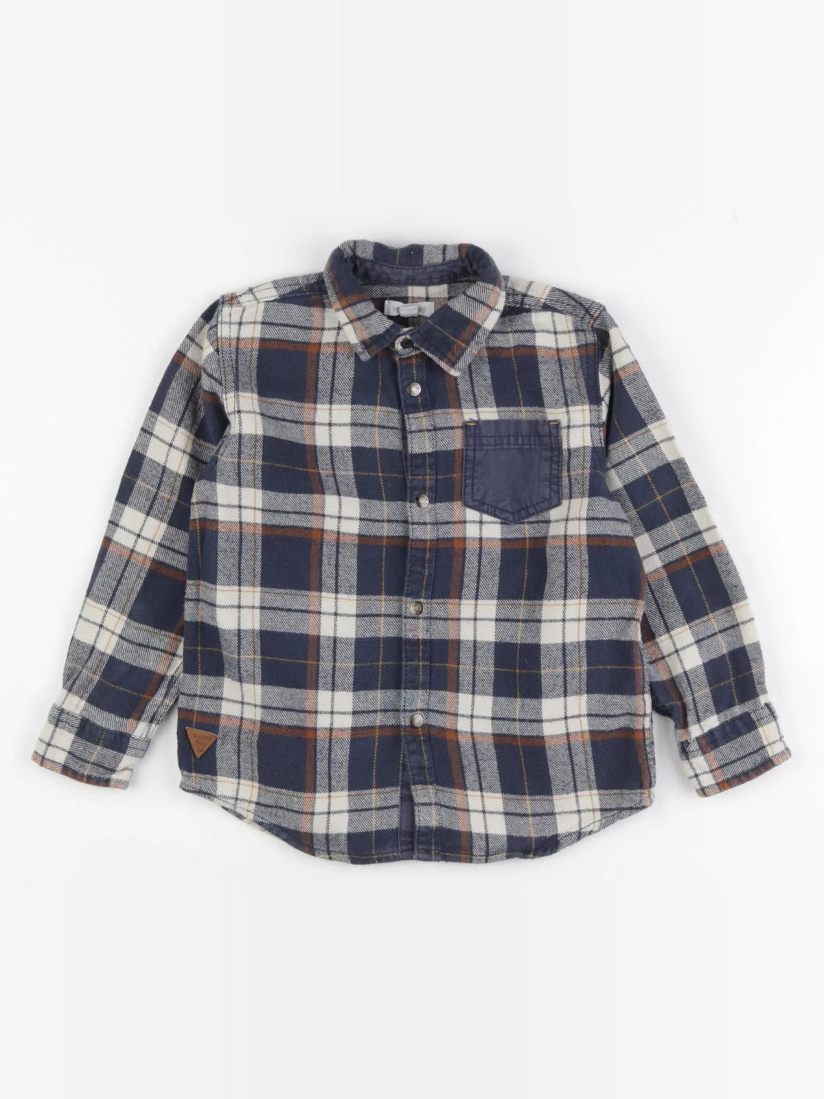 Vertbaudet - chemise blanc, bleu - 5 ans