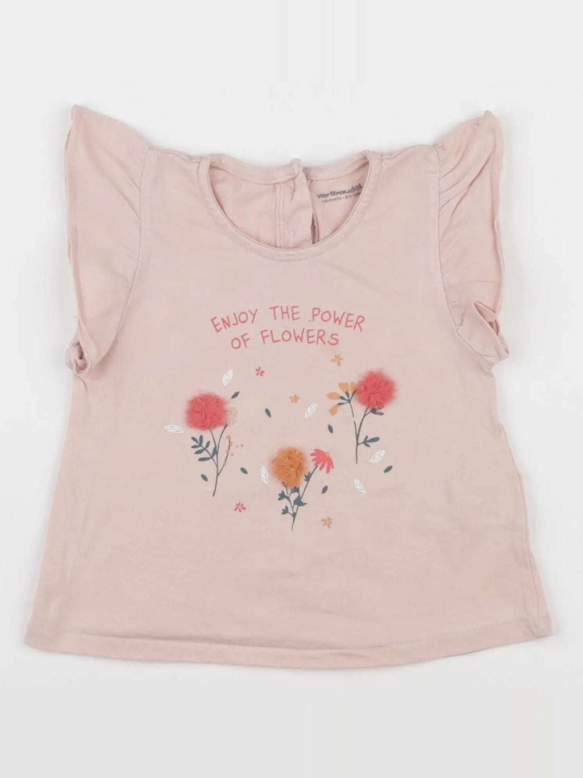 Vertbaudet - tee-shirt rose - 18 mois