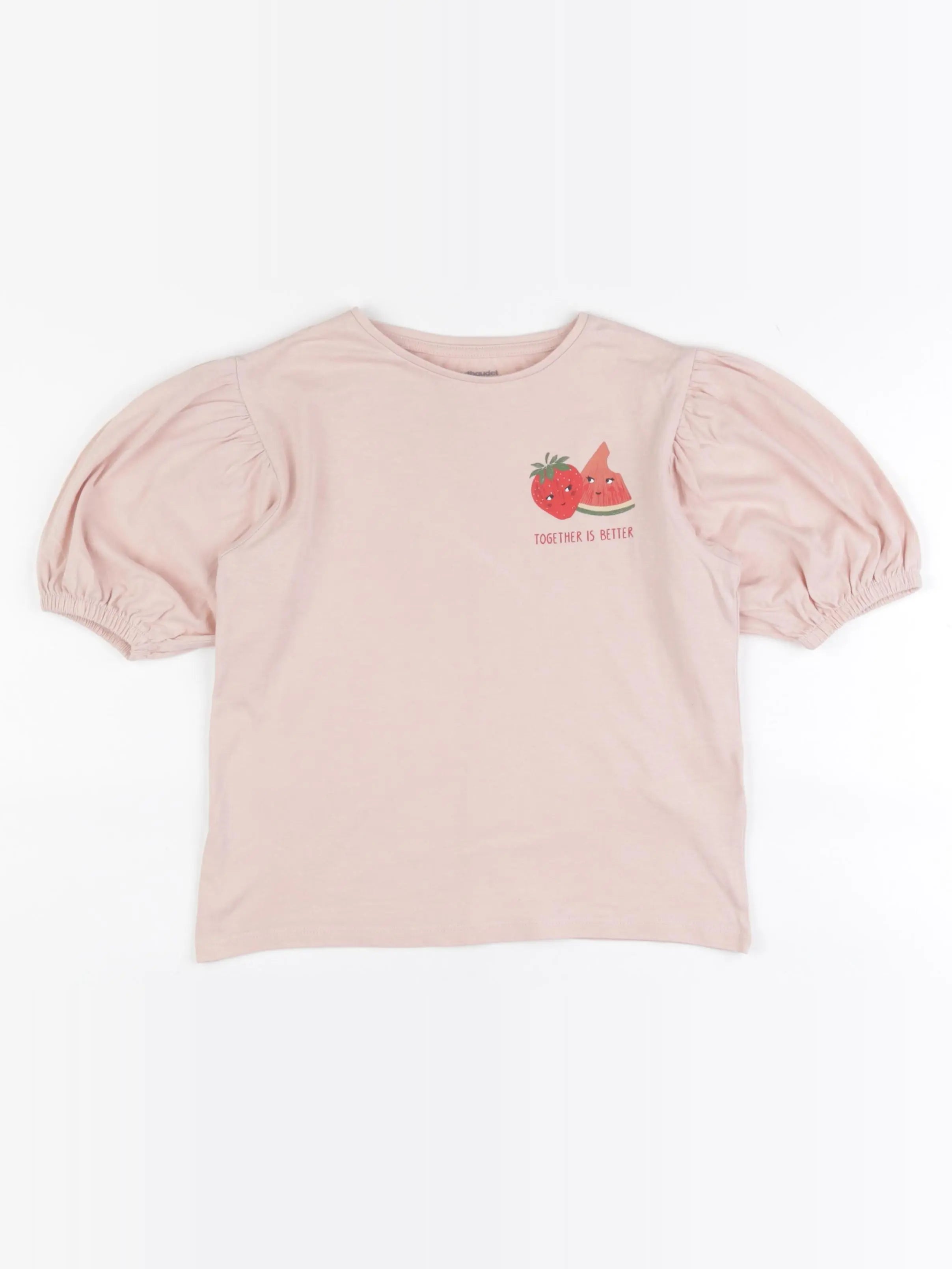 Vertbaudet - tee-shirt rose - 8 ans