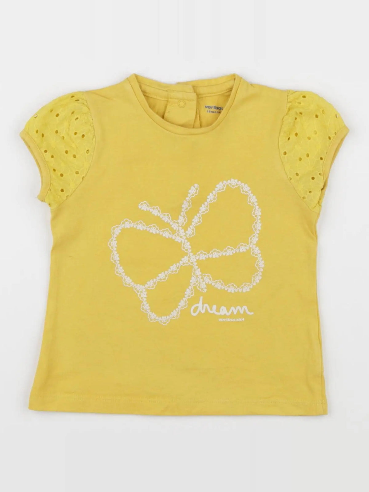 Vertbaudet - tee-shirt jaune - 18 mois