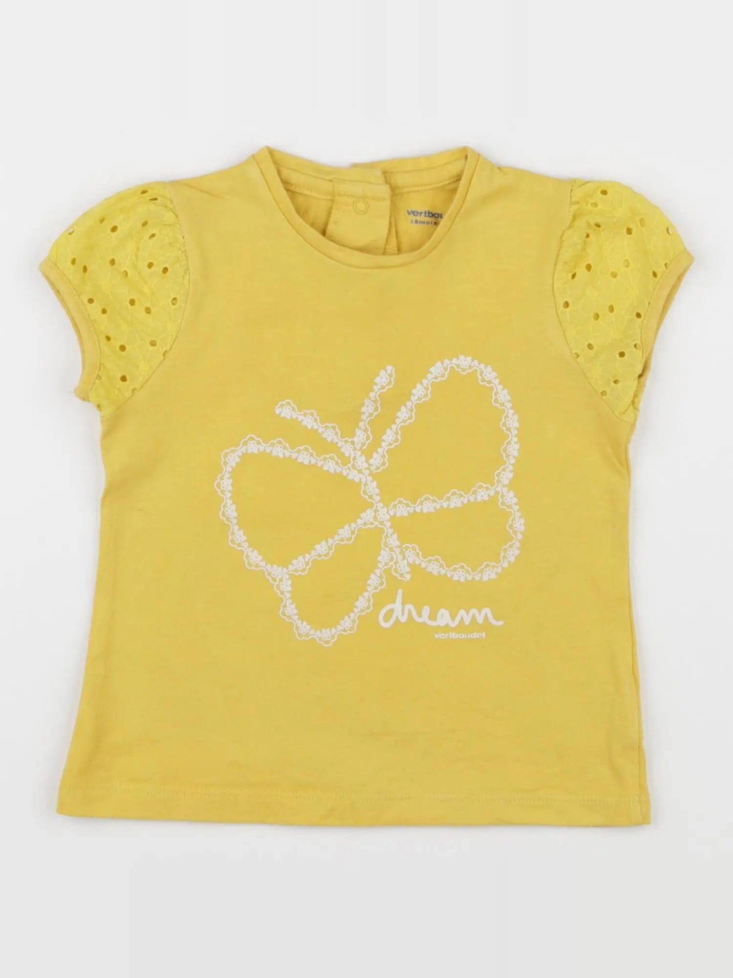 Vertbaudet - tee-shirt jaune - 18 mois