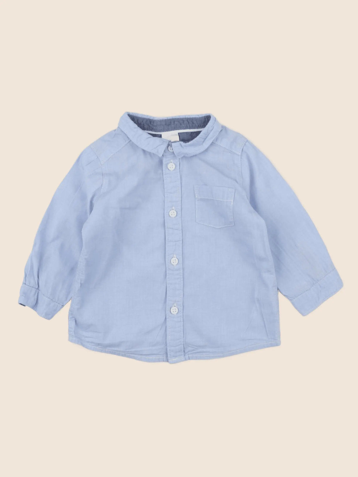 H&M - chemise bleu - 6 mois