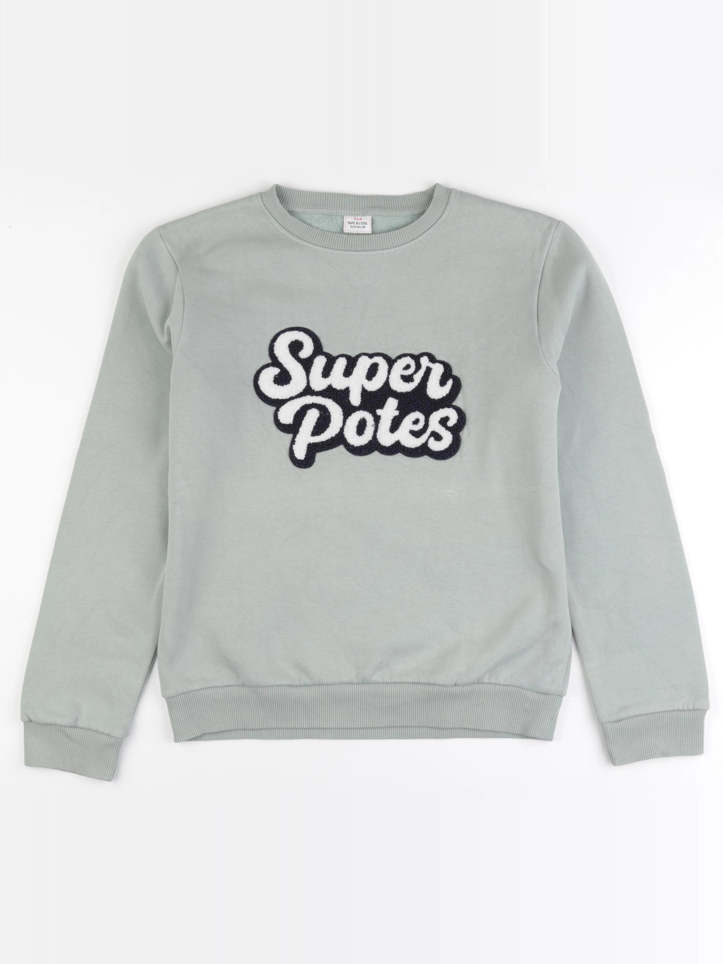 Tape à l'oeil - sweat vert - 14 ans