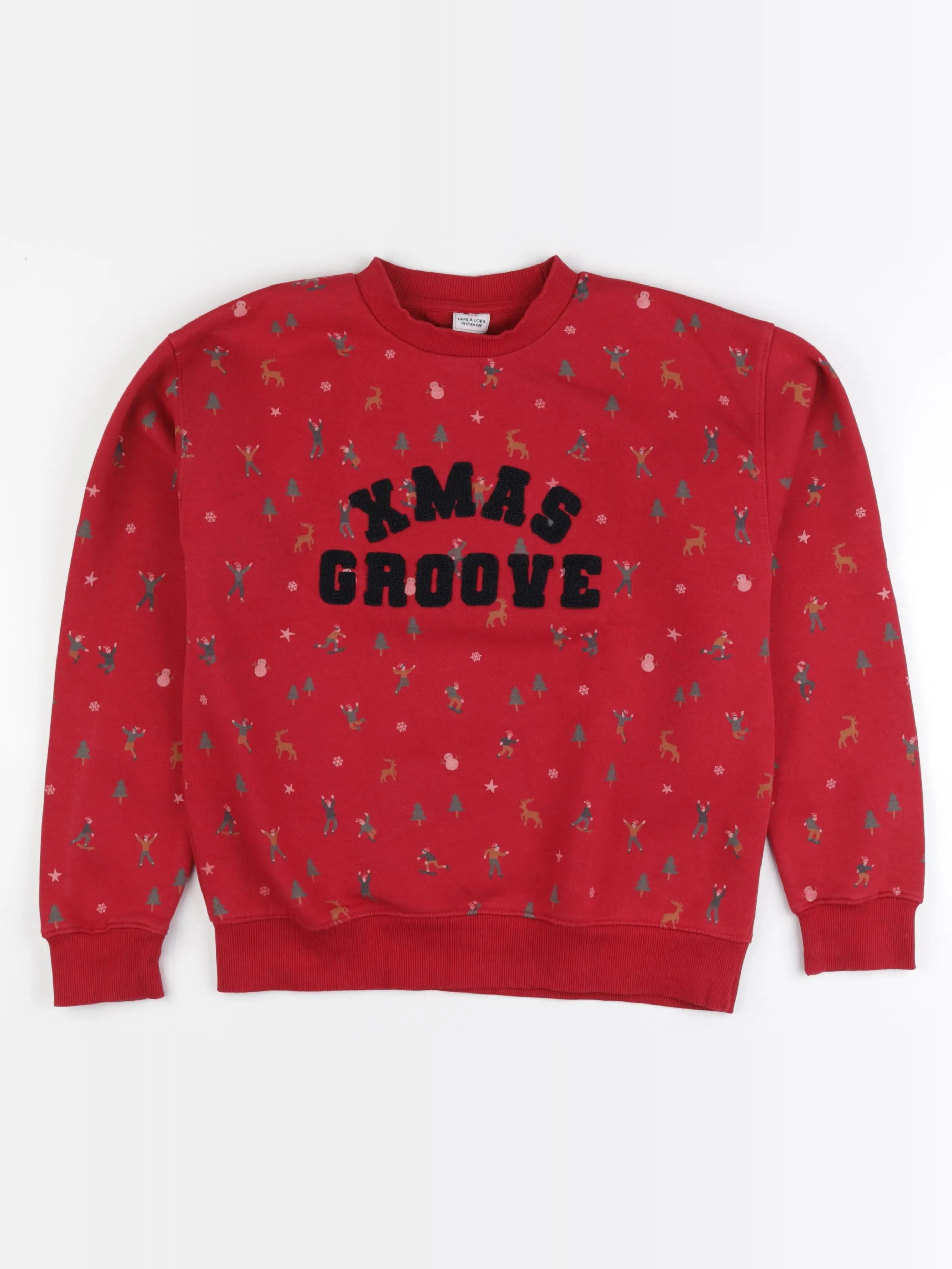 Tape à l'oeil - sweat rouge - 14 ans