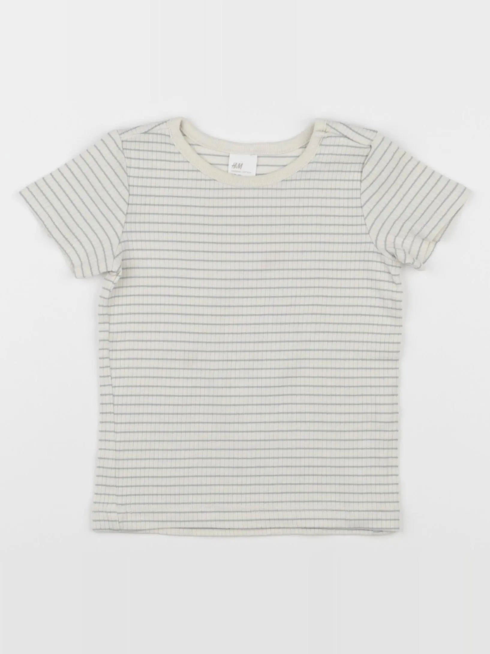 H&M - tee-shirt vert, beige - 12/18 mois