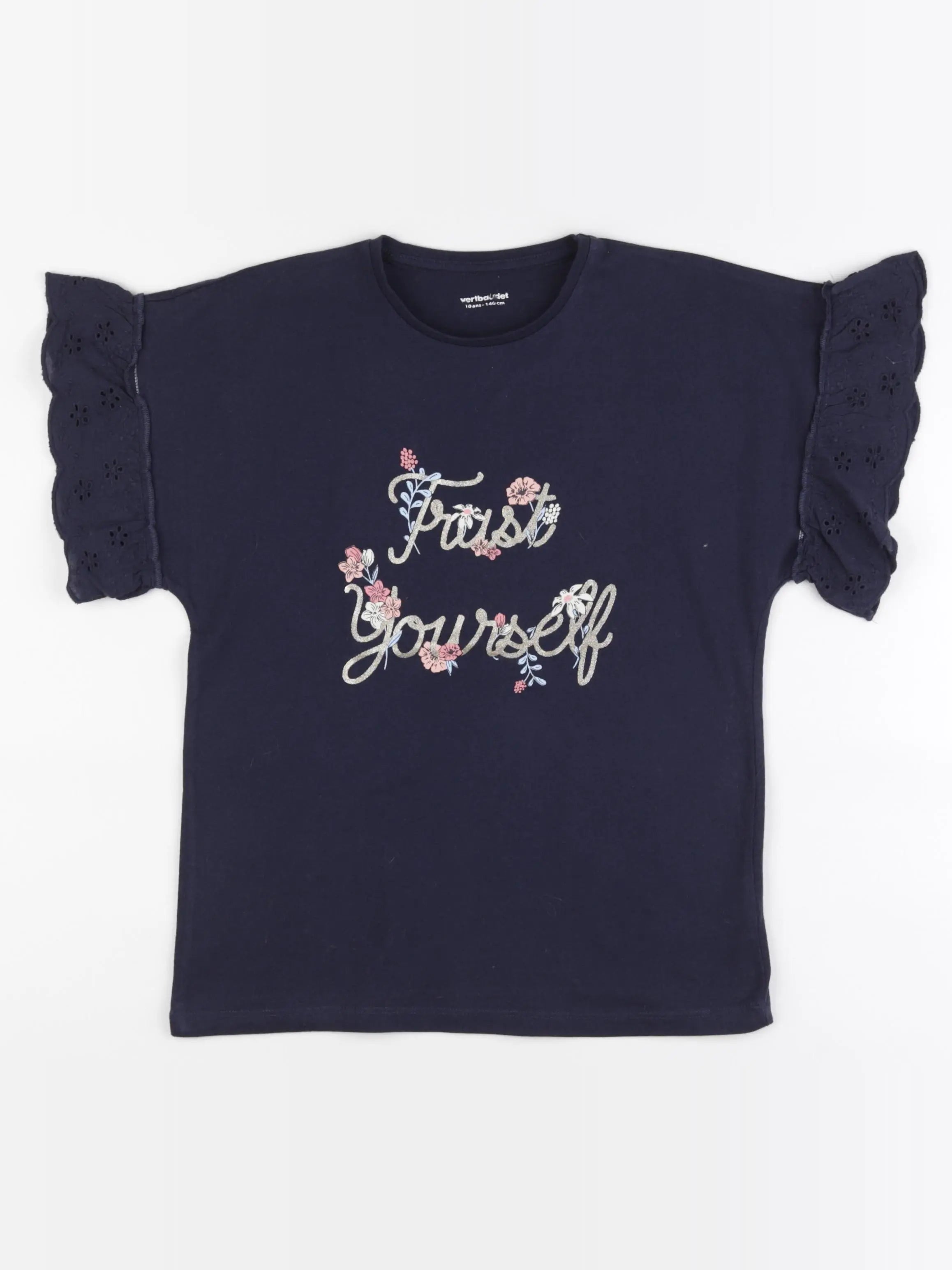 Vertbaudet - tee-shirt bleu - 10 ans