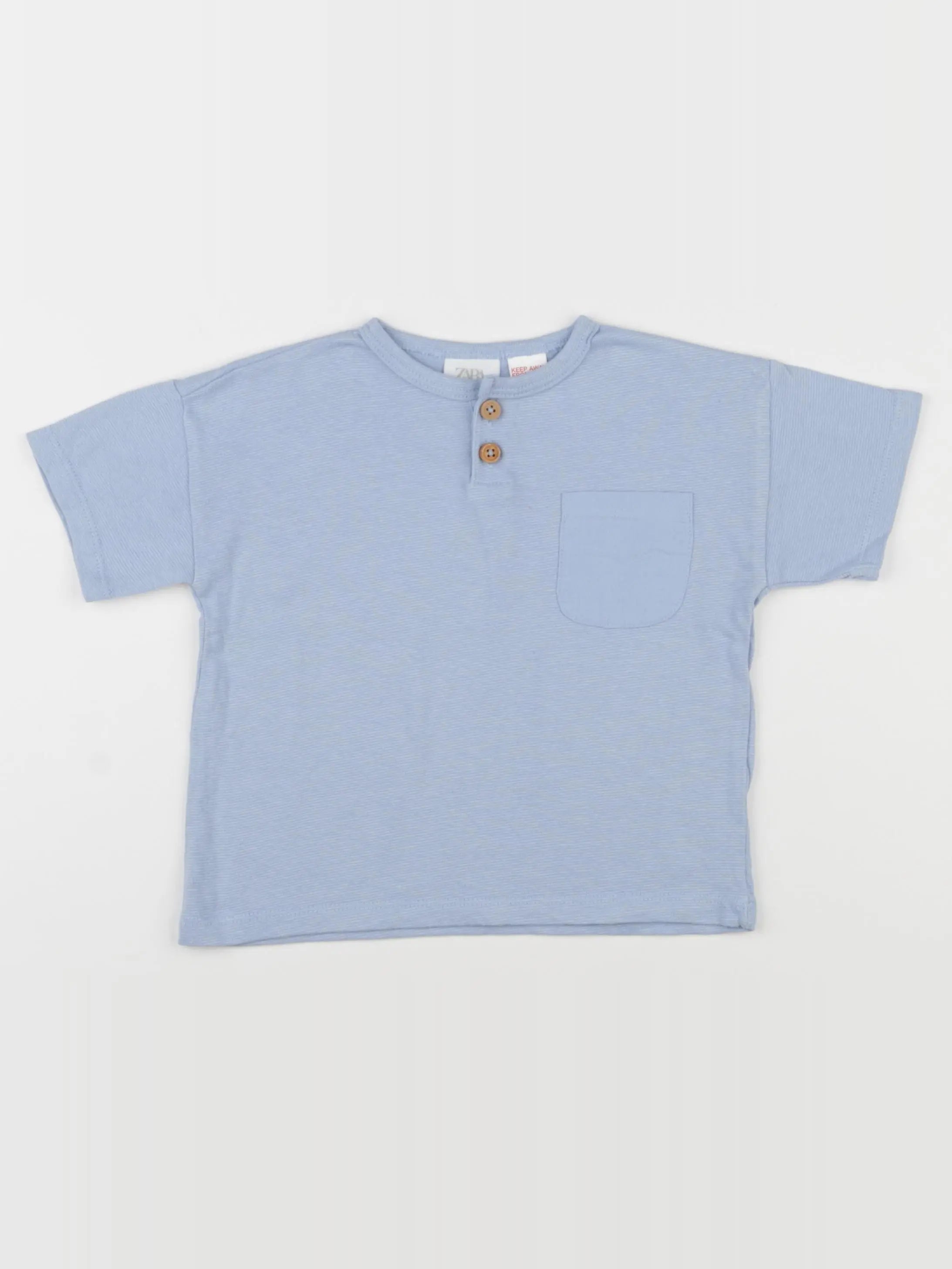Zara - tee-shirt bleu - 18/24 mois