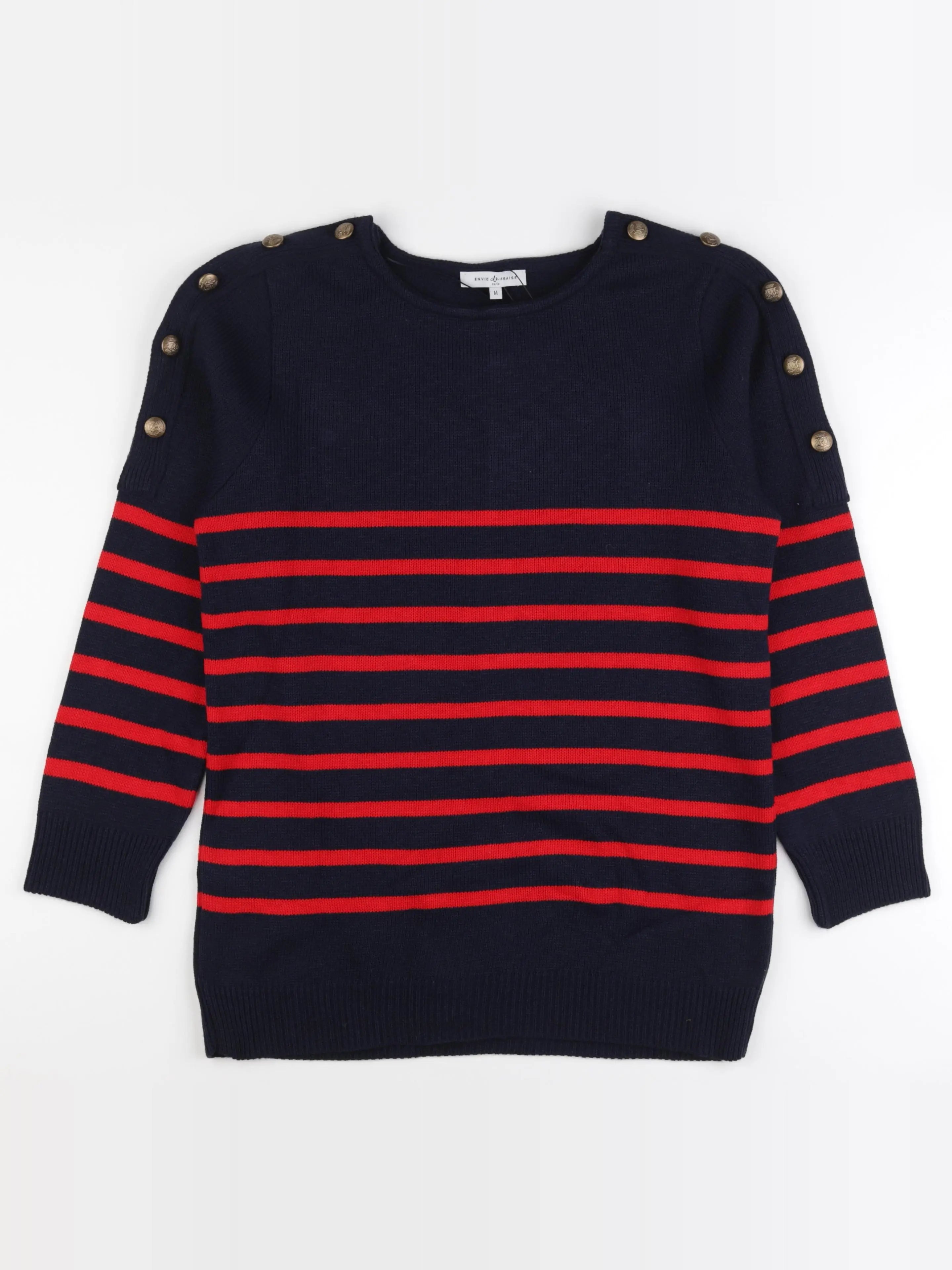 Envie de fraise - pull grossesse rouge, bleu - m